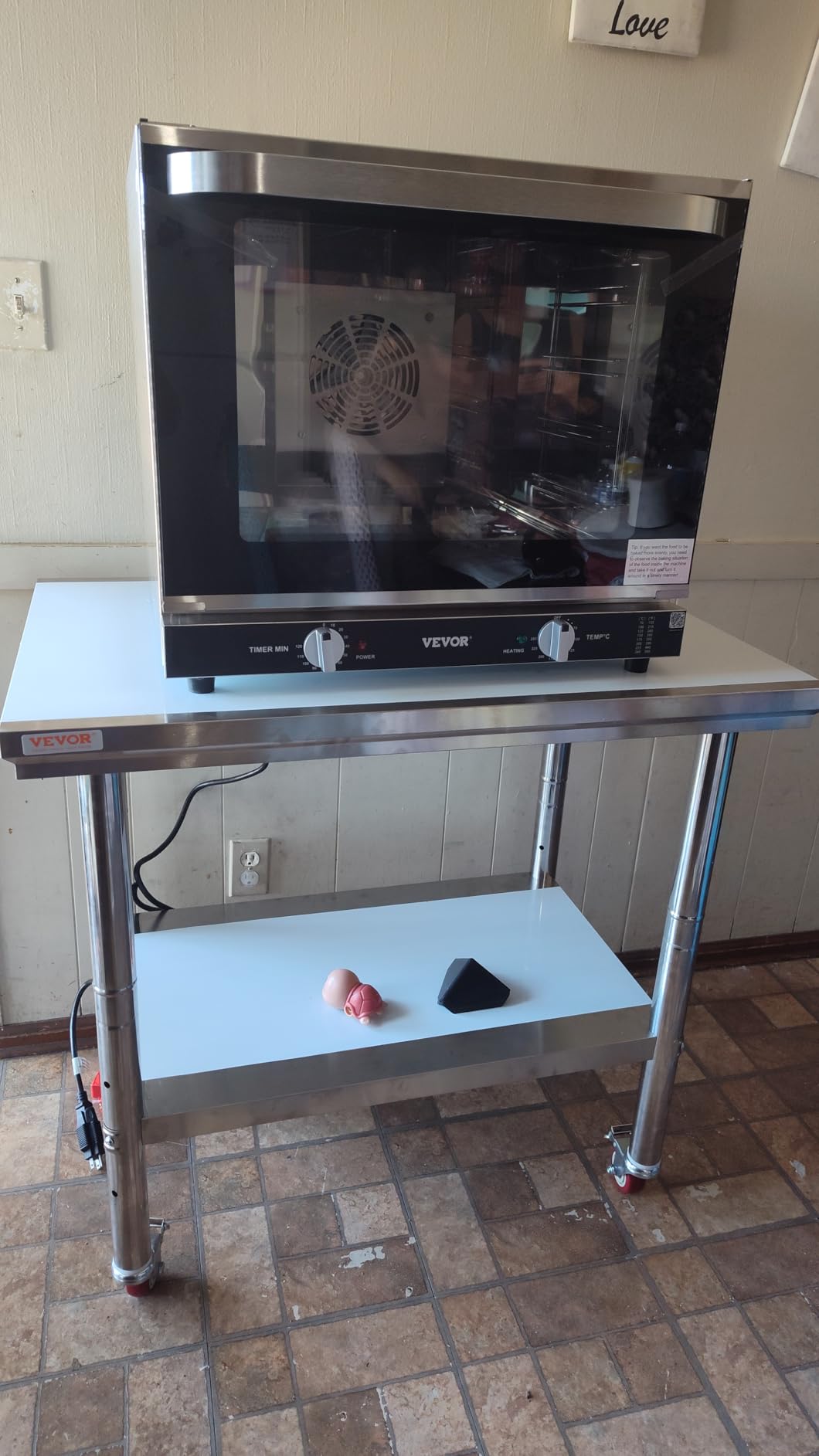 VEVOR Commercial Countertop Oven, 66L 4-Tier Toaster Ovens with Tempered Glass Door, Wire Racks & Tray, 2800W Stainless Steel Baking Ovens for Restaurant Bakery (AC208~240V,60Hz, 6-20P Plug & Outlet) customer photo 2