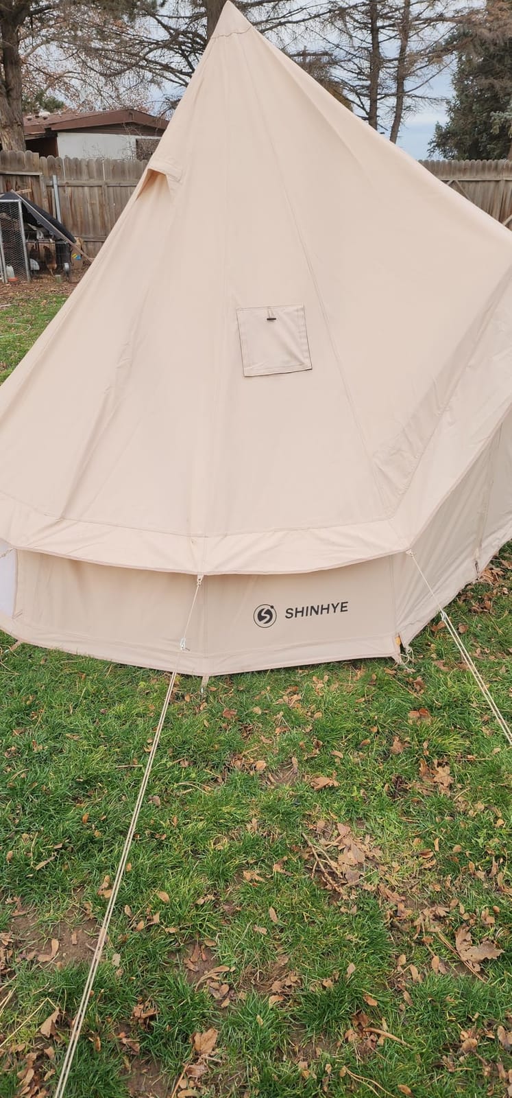 ShinHye Canvas Bell Tent Yurt Tent 4 Seasons for Camping 100% Cotton Glamping Tents with Stove Jack, Family Camping Outdoor Hunting Party customer photo 1