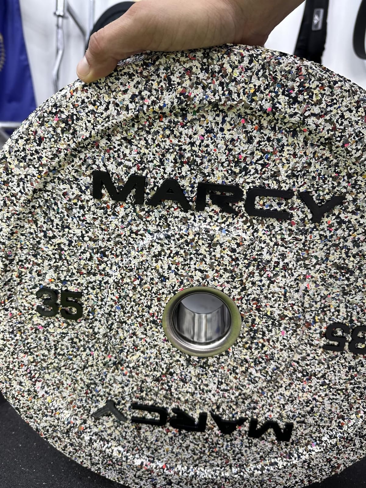 Marcy Multicolor Olympic Rubber Bumper Plate 10 to 45 lbs Sold Individually customer photo 2