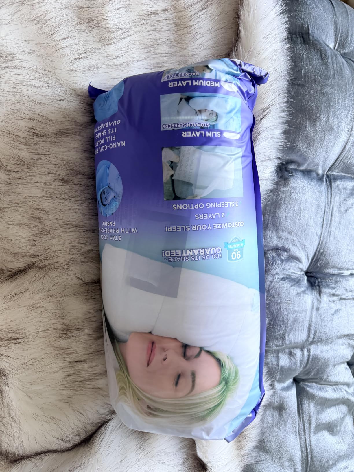 Nuzzle Pillow Standard Adjustable Neck Pillow,Soft Luxury Hotel Feel customer photo 1