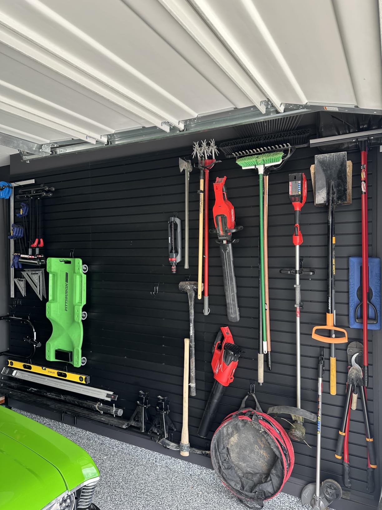 VEVOR Slat Wall Paneling, 8 x 4 ft, PVC Garage Slatwall without Accessories, Grey Slat Wall Easy-to-Install Adjustable Slatwall Panel with Coupling Structure & DIY Cutting, Fits for Storage & Display customer photo 2
