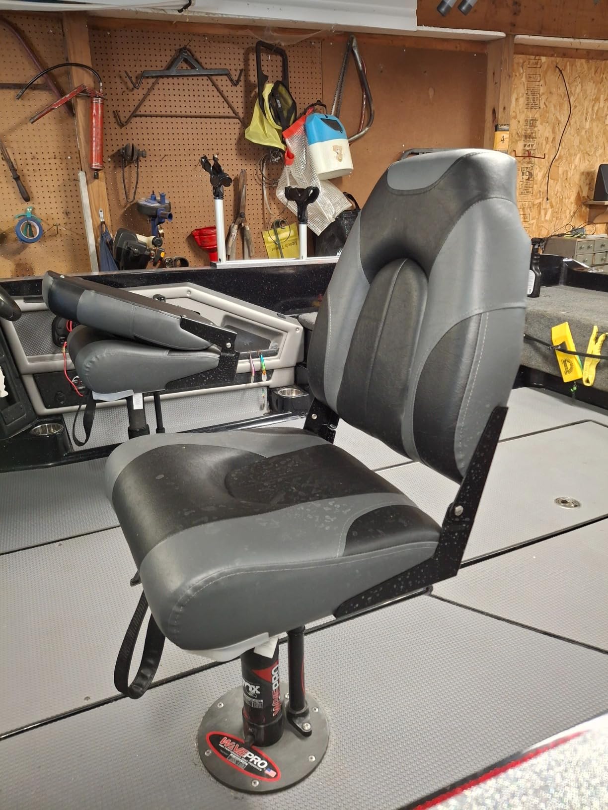 Deluxe Marine High Back Folding Boat Seats 2 Pack, Waterproof Fishing Boat Captain Chairs, 4 Mounting Screws Included customer photo 2