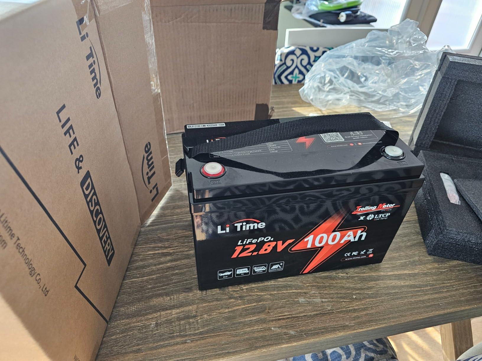 Litime 12V 100Ah LiFePO4 Battery, Group 27 Lithium Battery for RV, Marine customer photo 2