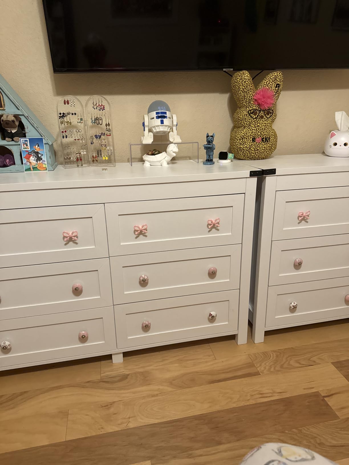 BORNOON 9-Drawer Dresser, Modern Wooden Storage Chest of Drawers, Dresser TV Stand, Wood Drawer Organizer with Metal Handles for Bedroom, Living Room, Hallway customer photo 2