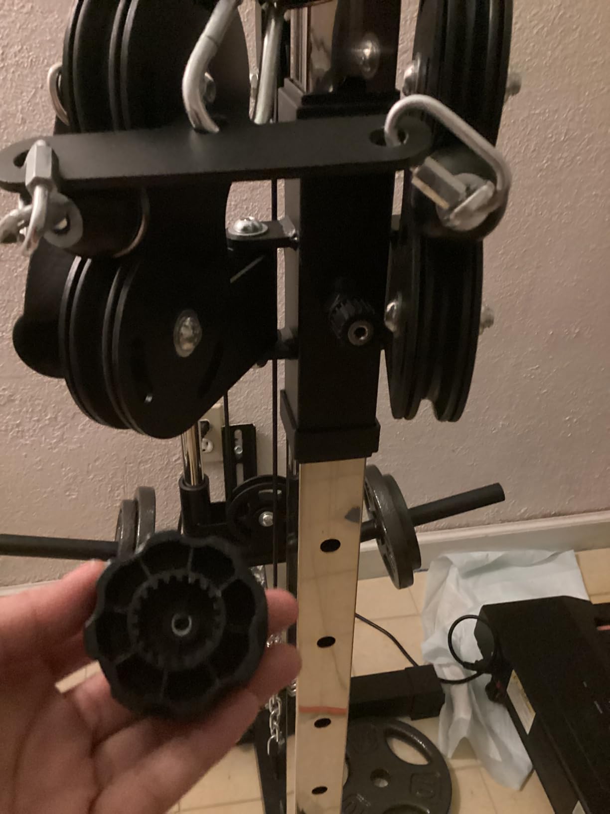 Wall Mount Cable Station, WM1 Cable Crossover Machine with 17 Positions, High and Low Cable Crossover Machine with Removable Footplate for Garage Home Gym customer photo 2