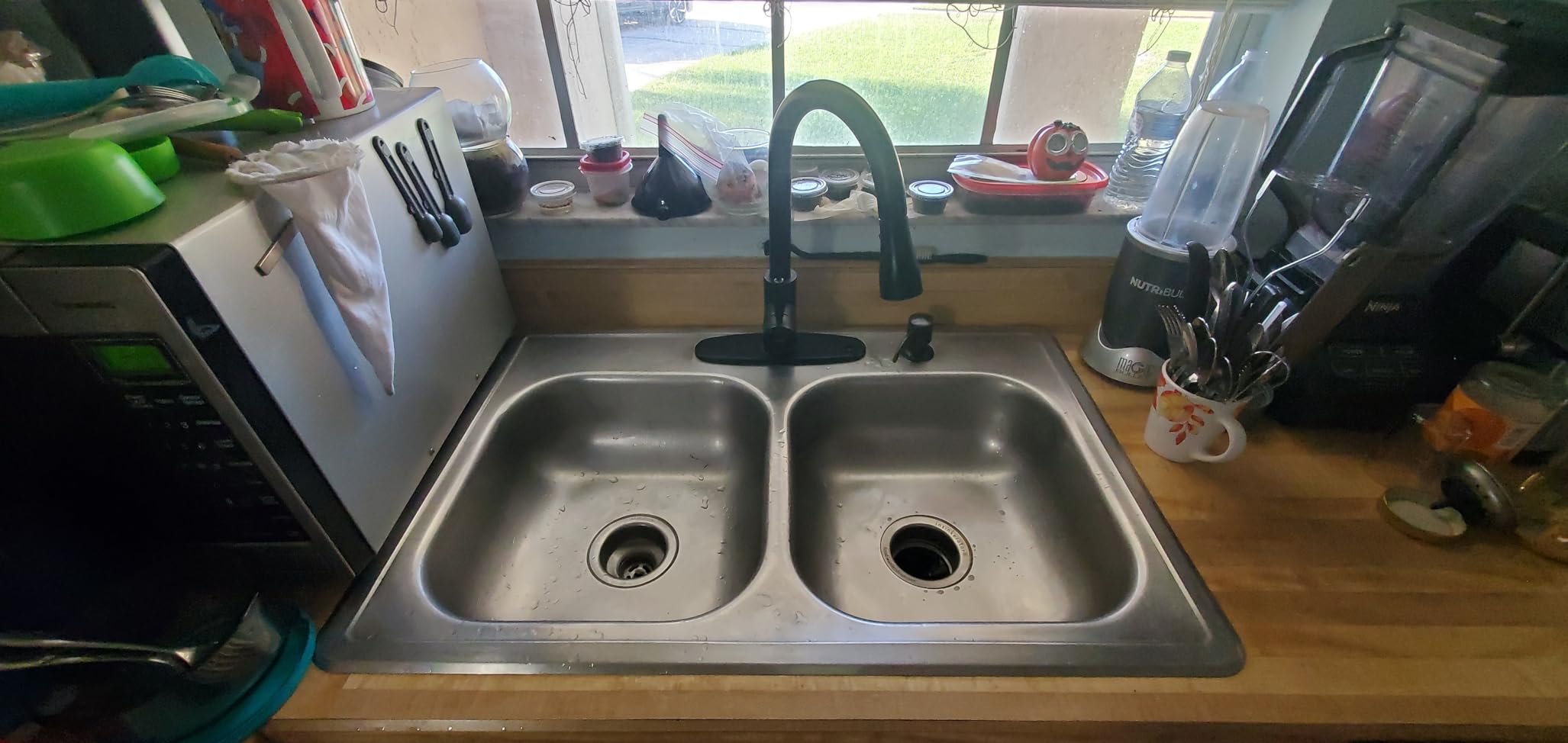 KINGO HOME 22x18 Inch Drop in Kitchen Sink,16 Gauge Topmount RV Small Kitchen Bar Sinks,Stainless Steel Outdoor Prep Single Bowl Workstation Wet Bar Sink with Stainless Steel Strainer customer photo 1