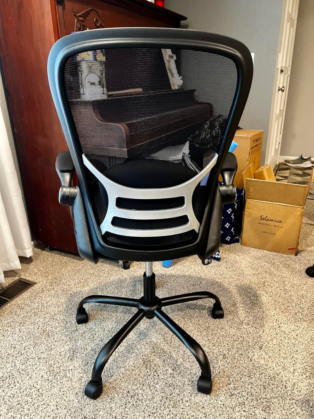 HYLONE 400lb Office Chair Big and Tall,Desk Chair with Lumbar Support,Black customer photo 2