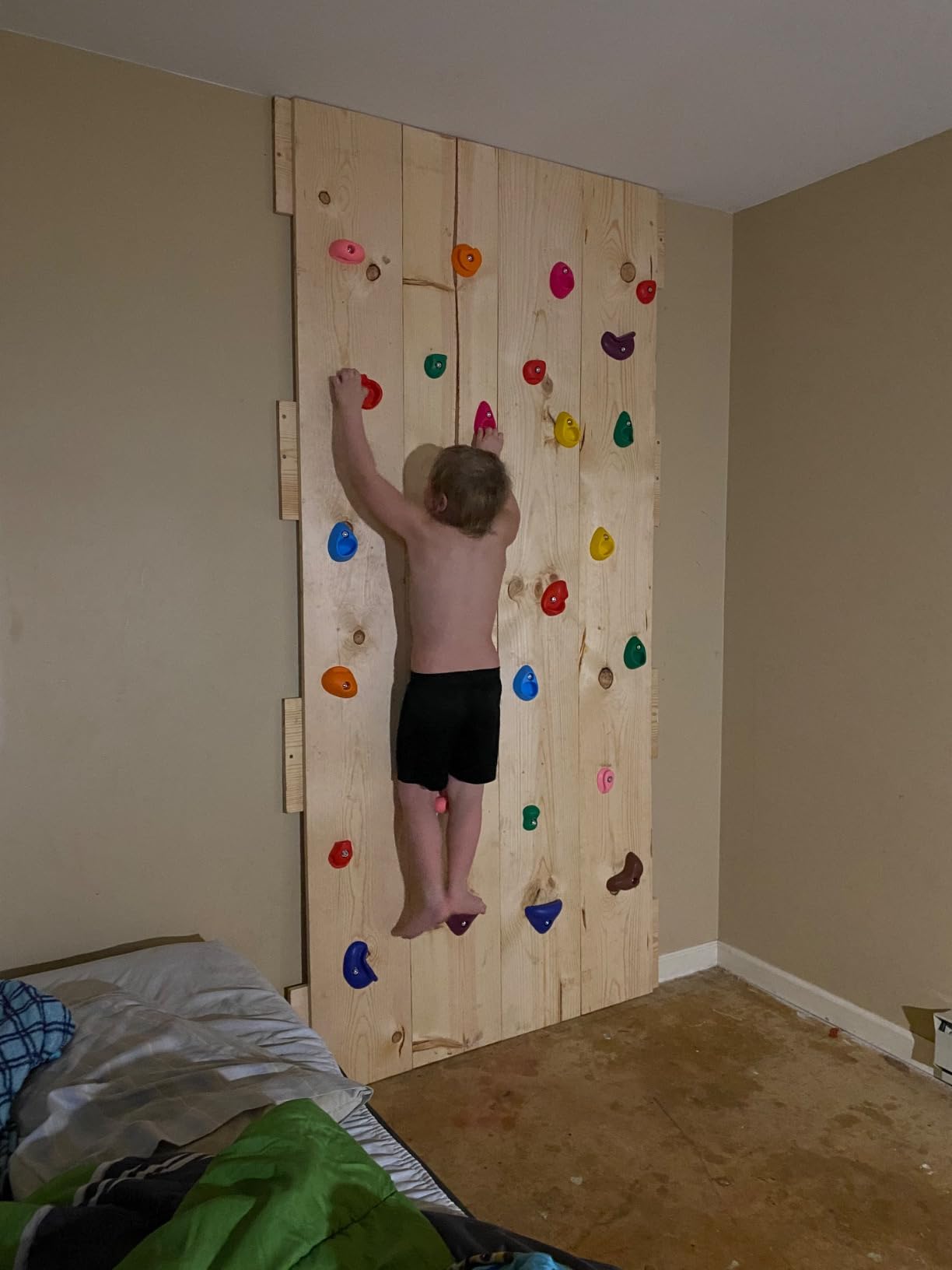 TOPNEW 20PCS Rock Climbing Holds with Mounting Hardware - Climbing Rocks for Indoor/Outdoor Kids Adults Rock Wall, Play Set & Climbing Gym, Dark Color customer photo 1