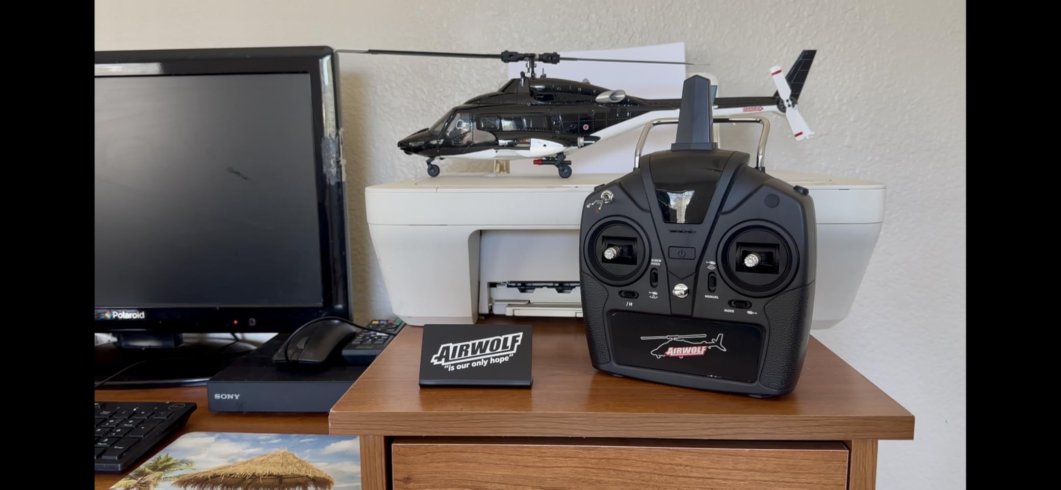 RTF Airwolf RC Helicopter - 27:1 Scale Remote Control for Adults | 27:1 Scale Helicopter with Auto-Hover, 6CH Control & Dual Batteries, TV-accurate Air Wolf Series Model customer photo 1