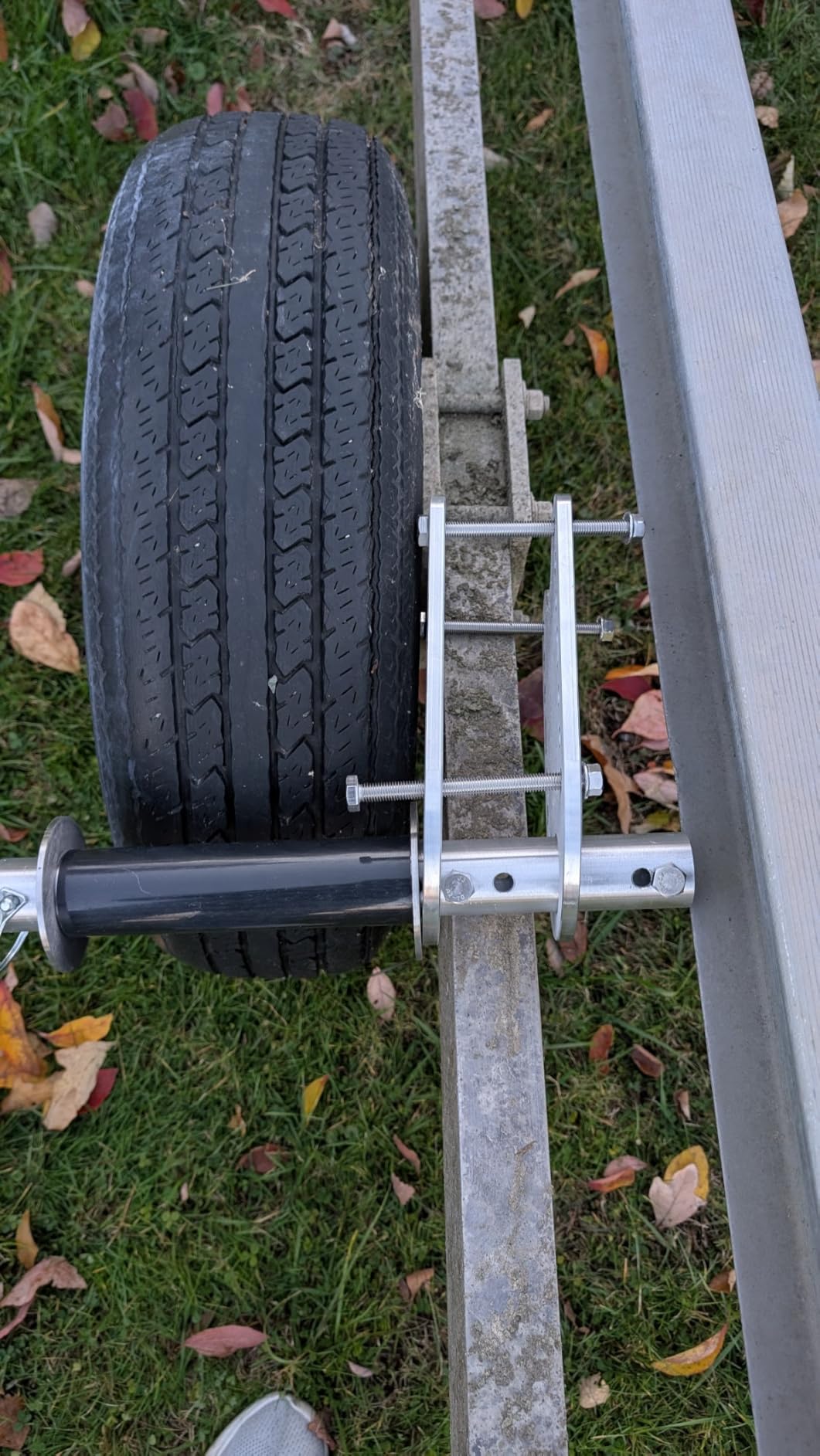 2 Pack Boat Lift Wheel Kit, Adjustable Boat Lift Wheel Bracket customer photo 2