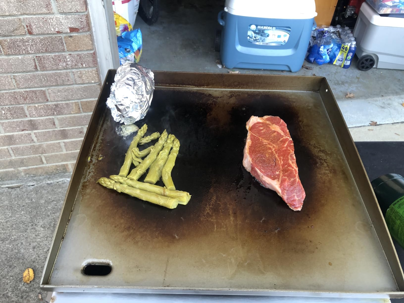 CAMPLUX Propane Tabletop Grill Griddle 2-in-1, Non-Stick Flat Top Griddle with Ceramic Coated 19,000 BTU, 23-Inch Gas Grill for RV, Camping, Tailgating, and Outdoor GG302S customer photo 1