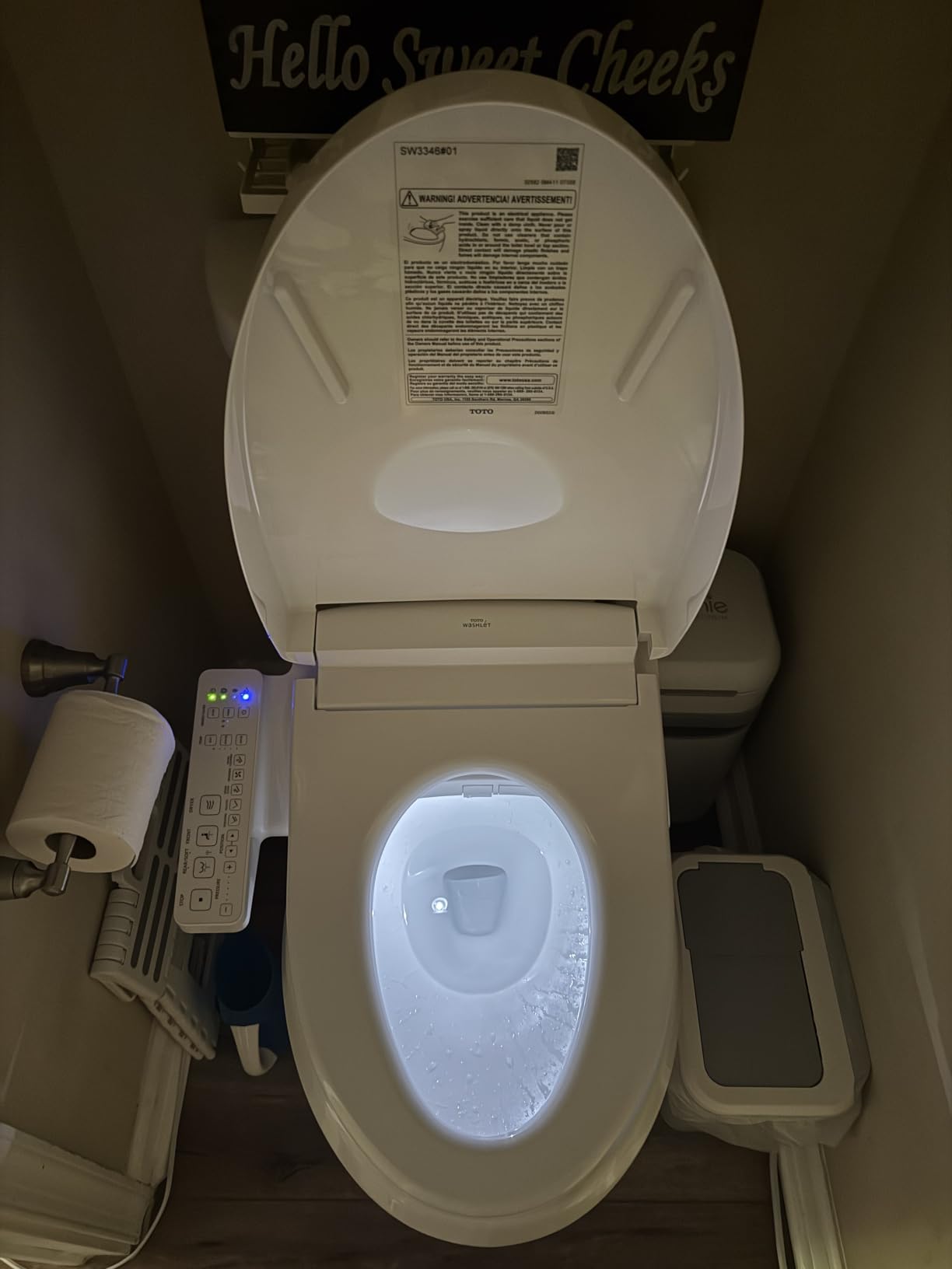 TOTO WASHLET S2 Electronic Bidet Toilet Seat with Instantaneous Water Heating, PREMIST and EWATER+ Wand Cleaning, Elongated, Cotton White - SW3346#01 customer photo 2