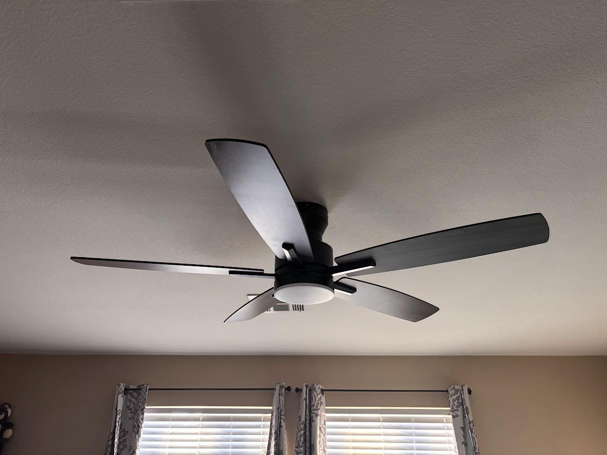 Ohniyou 42'' Low Profile Ceiling Fan with Lights, Remote/APP Control, White customer photo 2