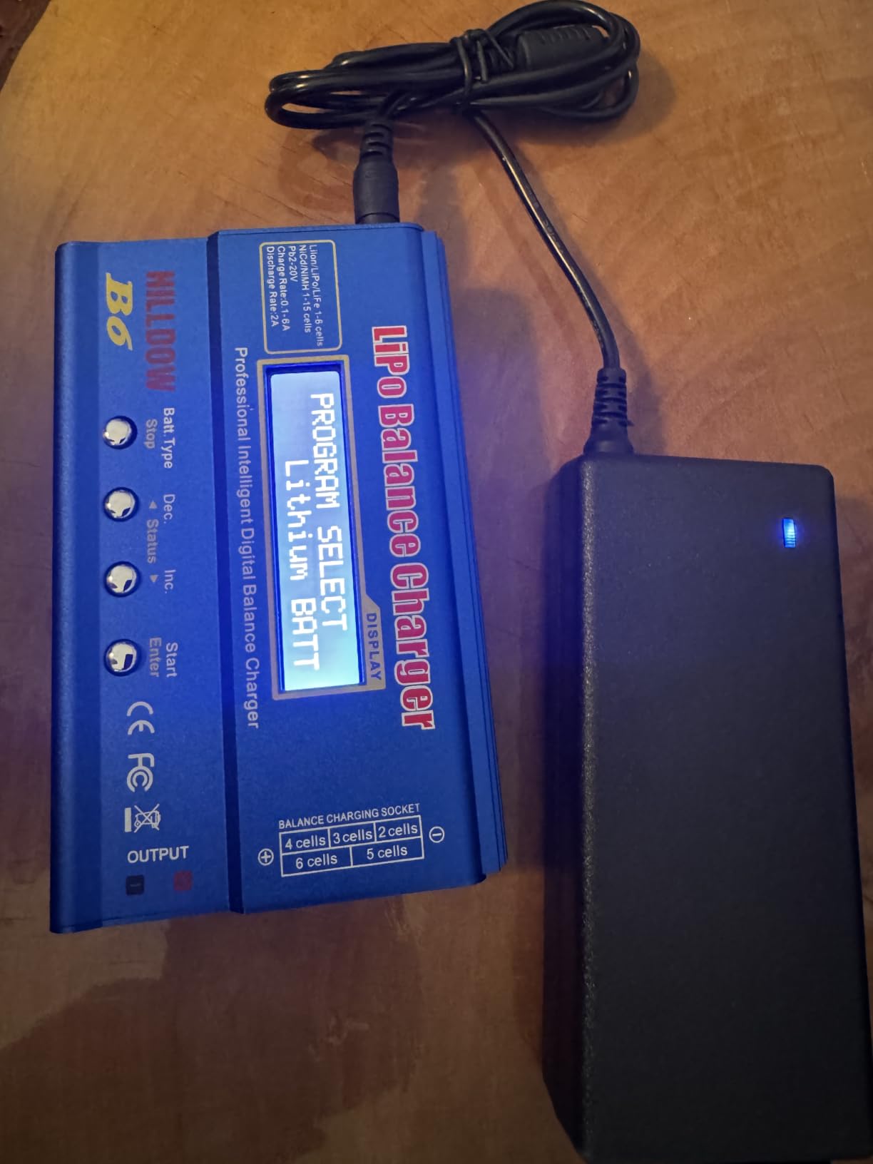 B6 Lipo Battery Charger 80W Mini Balance RC Battery Charger/Discharger with Power Supply for Lipo/Li-ion/Life(1-6s) NiMh/NiCd (1-15s) Pb RC Lipo Battery Charger with LCD Display customer photo 2