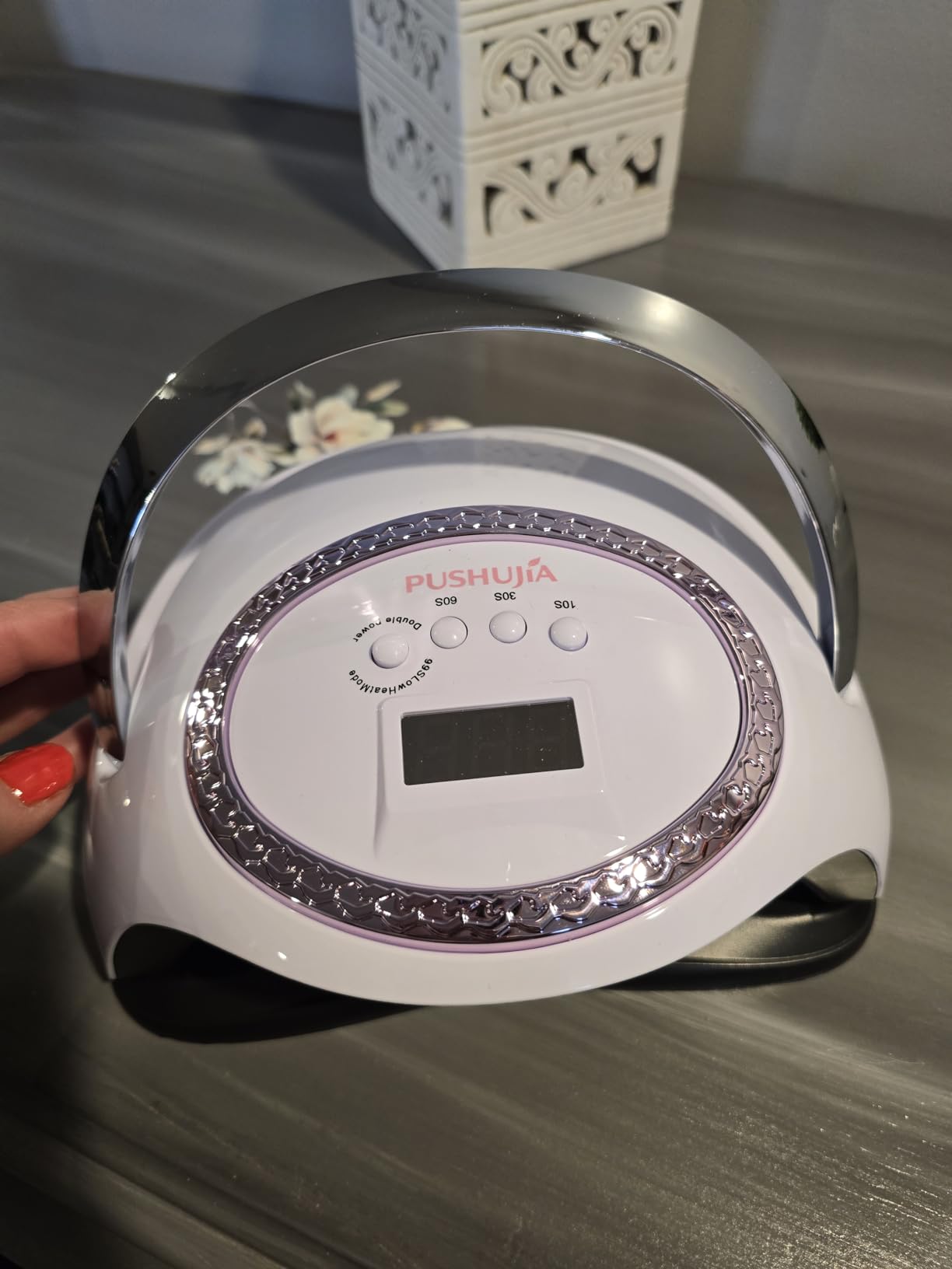 Professional UV LED Nail Lamp, 66 LEDs Nail Dryer with Smart Sensor, Digital Display & 4 Timers, Fast Curing for Gel Polish, Rhinestone Glue, Solid & Liner Gel, for Home & Salon Use customer photo 1