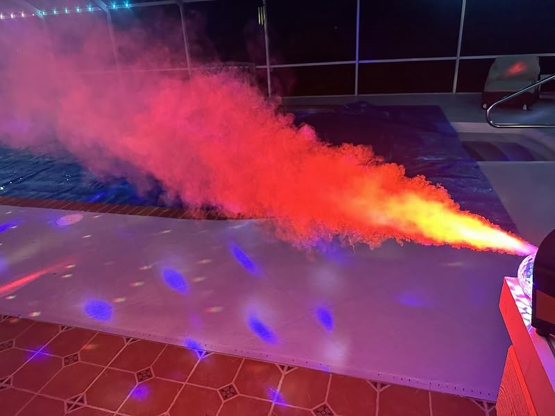 1200W Fog Machine, 6000CFM for Halloween, Disco Light & Remote | 13-Color LED Effect Smoke Machine, Wired & Wireless Remote, Dry Run Protect, for Indoor, Outdoor, Wedding, Parties & DJ Stage customer photo 2