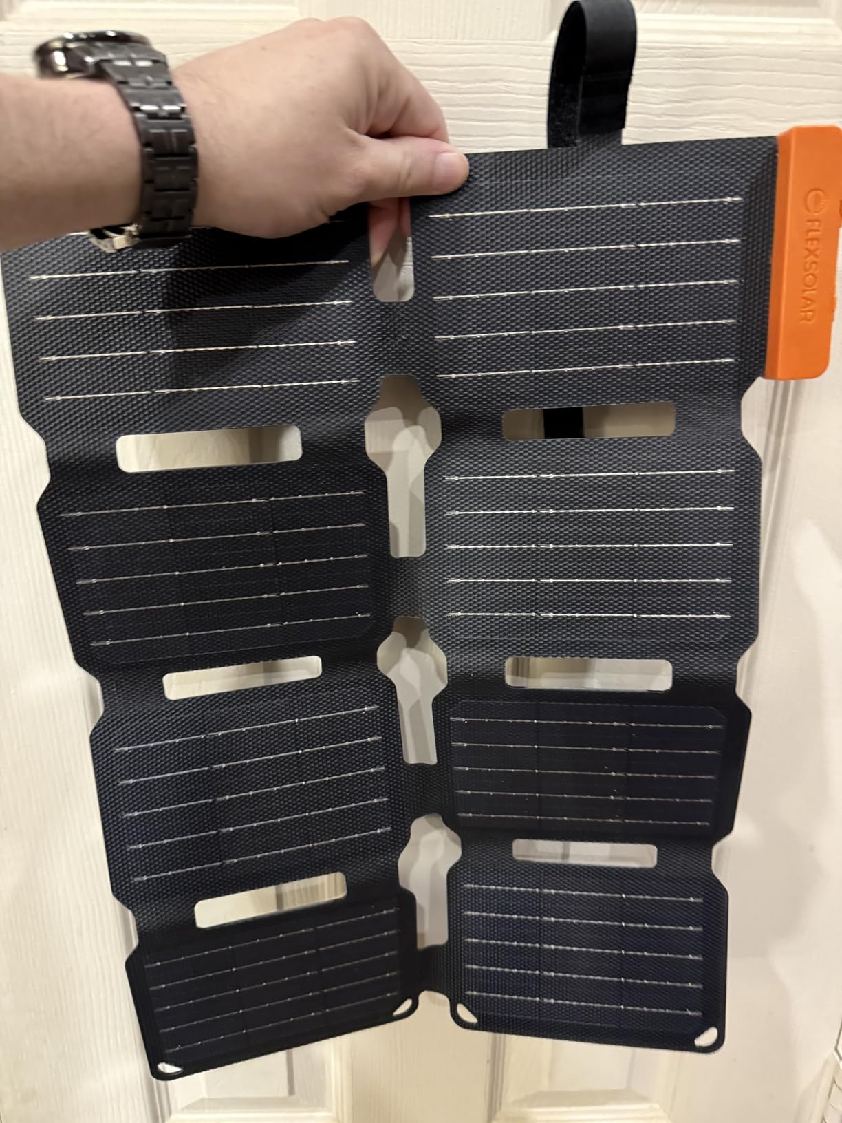 FlexSolar 25W Portable Solar Panel Charger Built-in USB-A & USB-C Ports | Quick Charge, ultra-lightweight emergency charging power for hiking, backpacking, camping and outdoor customer photo 1