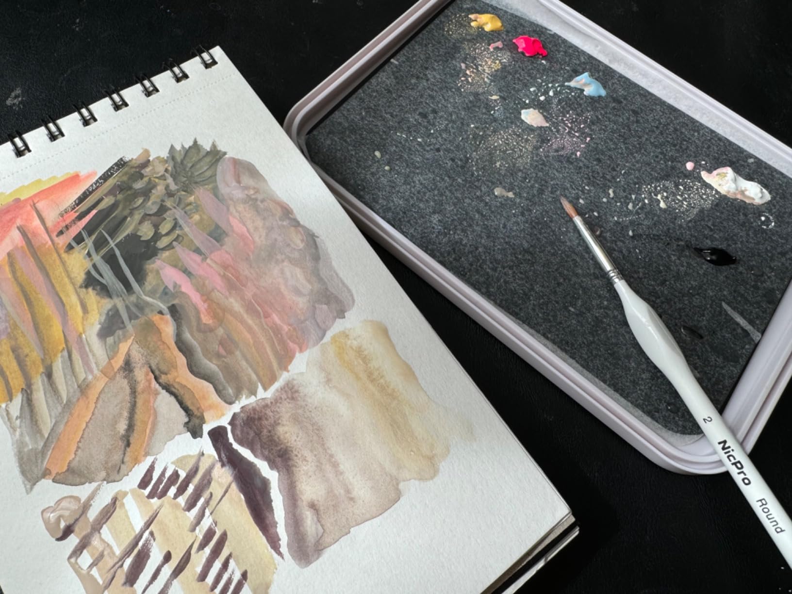 Nicpro Miniature Painting Kit with Wet Palette, Painting Handle & Brushes customer photo 1