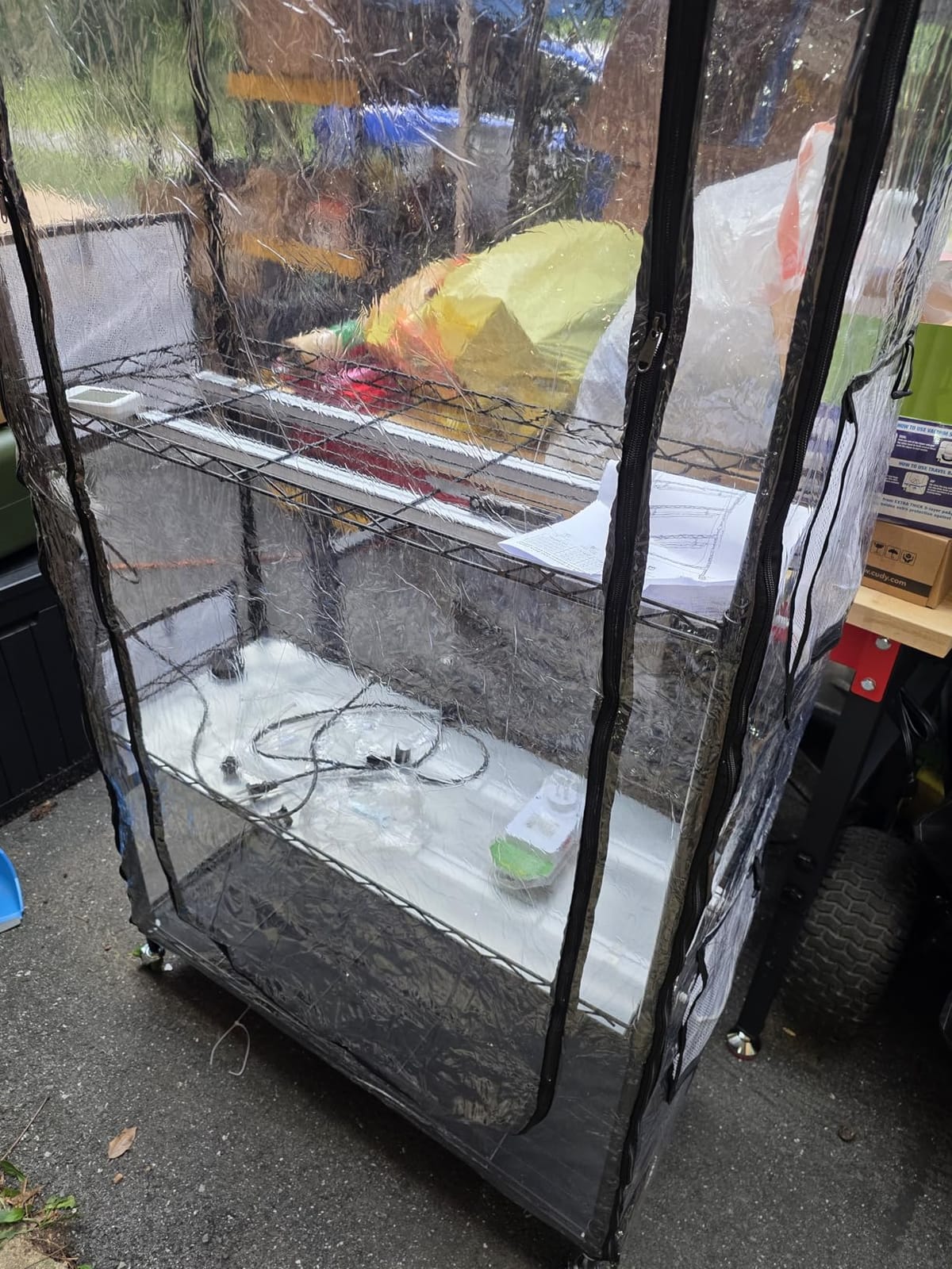 JESLED Indoor Greenhouse with Grow Light, 47.2x13.8x70IN | 4FT Full Spectrum 5000K LED for Seed Starting, Tiered Lighting Control, Built-in Timer & Thermo-Hygrometer customer photo 1