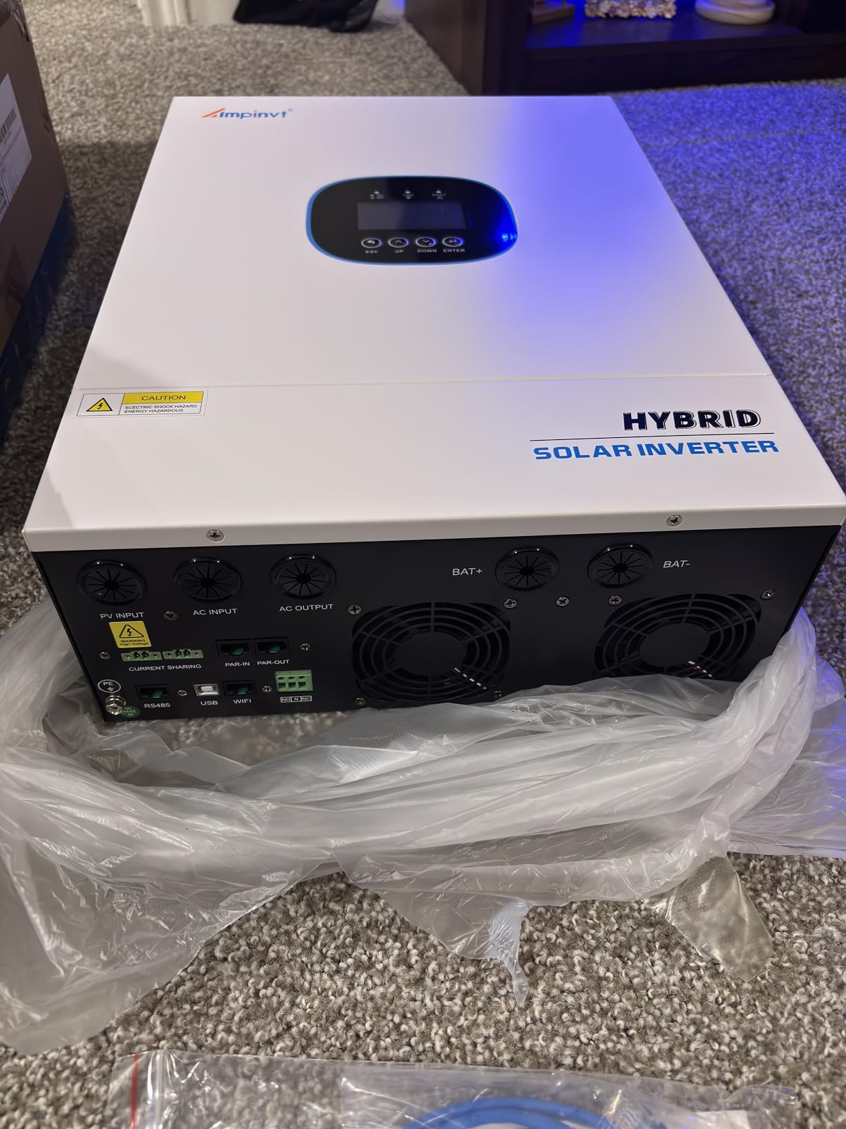 Ampinvt Solar Inverter 5000 Watt 48V to 120V, inbuilt 100A MPPT Solar Charger, Max PV Input 5500W 500Vdc, Off Grid Pure Sine Wave Inverter Support up to 6 in Parallel for Lead Acid Lithium Battery customer photo 1