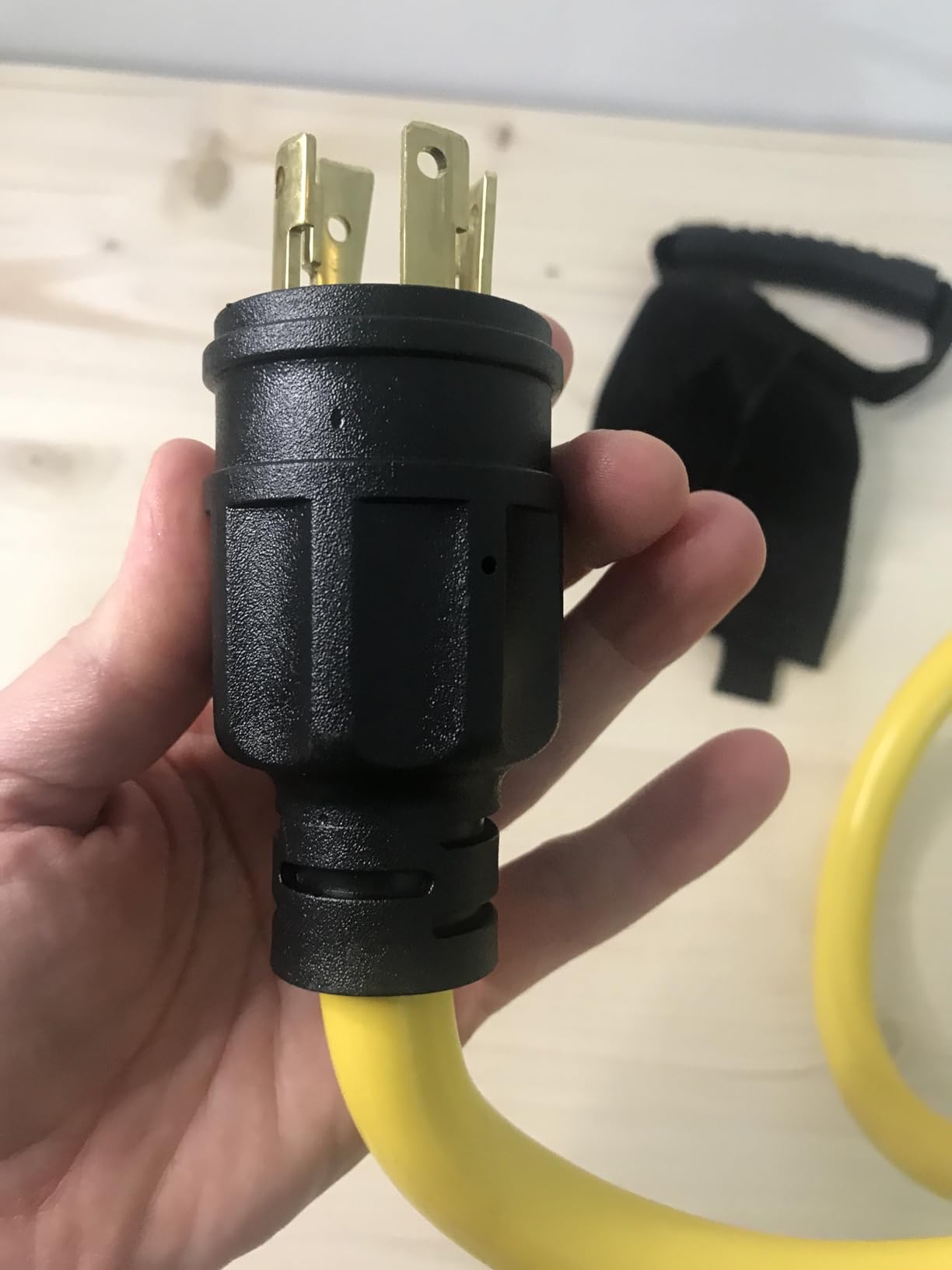 Vockjour 50FT L14-30P/L14-30R 30 Amp Generator Extension Cord, ETL Listed | 4 Prong 30 Amp Extension Cord Outdoor Heavy Duty for Camper, Home Emergencies, Power Cord Yellow, STW 10AWG 125V 3750W 50Feet customer photo 2