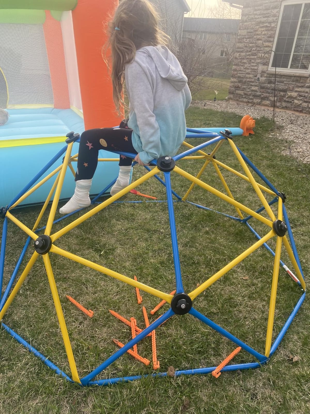 Zupapa Monkey Bars Climbing Dome with Hammock - Sturdy & Portable Jungle Gym with Hammock for Kids, Backyard Playset for Toddlers, Active Outdoor Fun for Kids, Lightweight & Easy Assembly customer photo 1