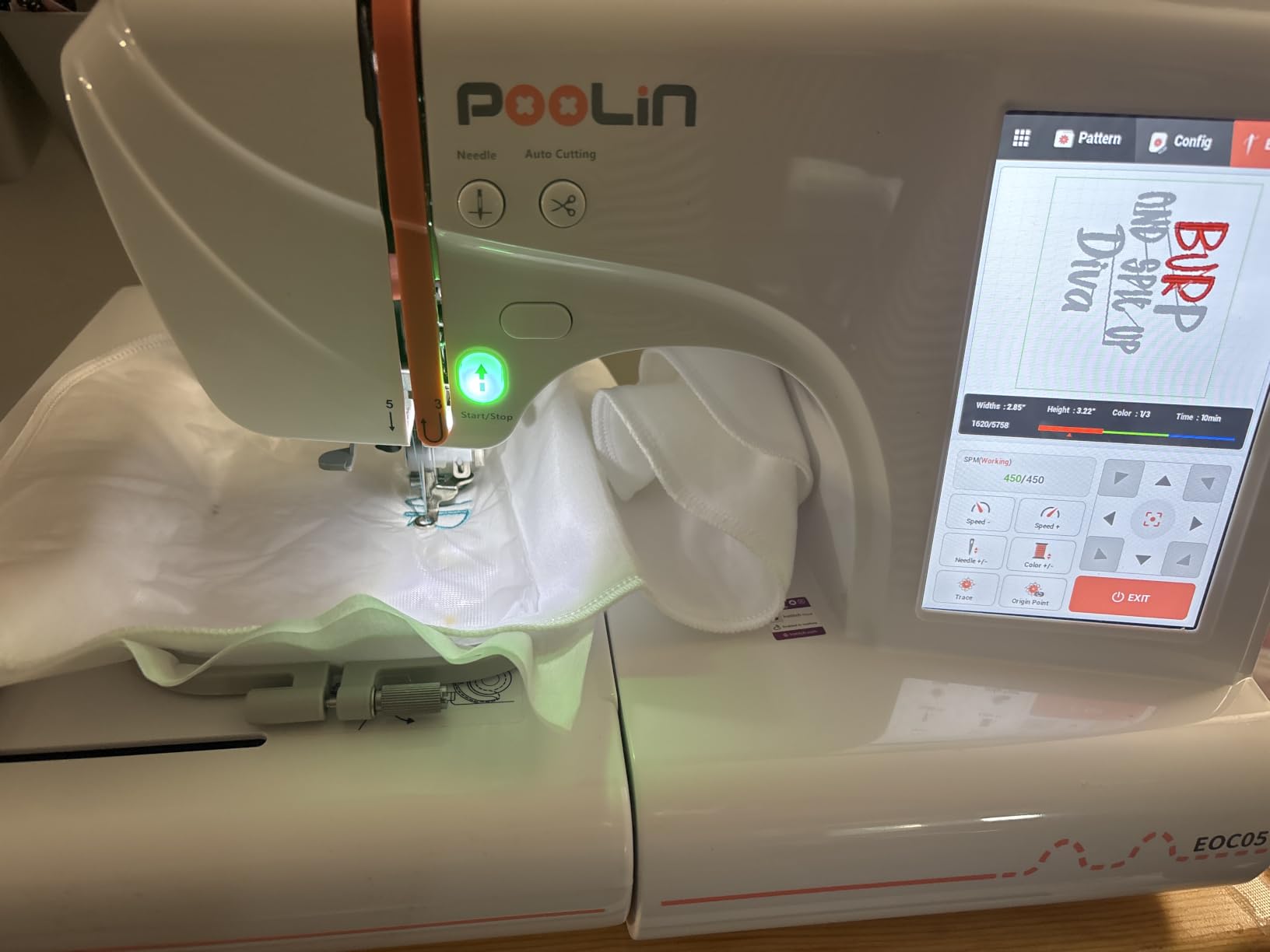 POOLIN EOC05 2-in-1 Embroidery Machine with Sewing, 7