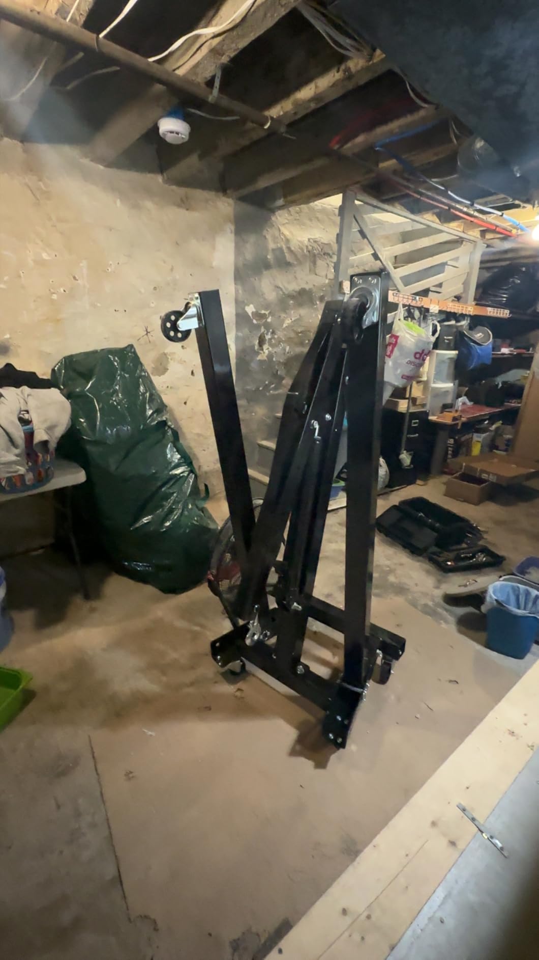 2 Ton Hydraulic Engine Hoist Crane, Folding Heavy-Duty Cherry Picker with 6 Locking Wheels & 4 Boom Positions, for Truck/SUV Engines, Garage Workshop, Industrial Lifting (Net Wt. 157 lbs) customer photo 1