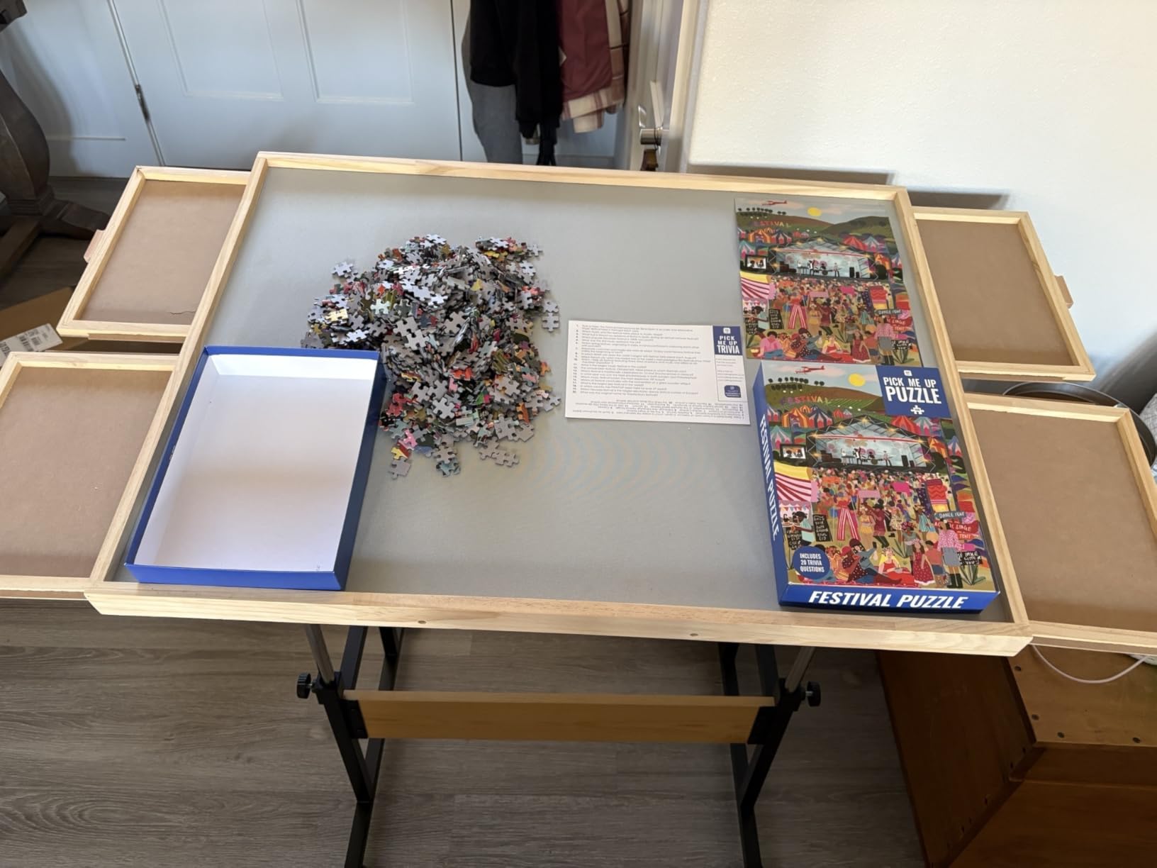 ALL4JIG 1500 Pieces Puzzle Table with Legs and Wheels,24.92
