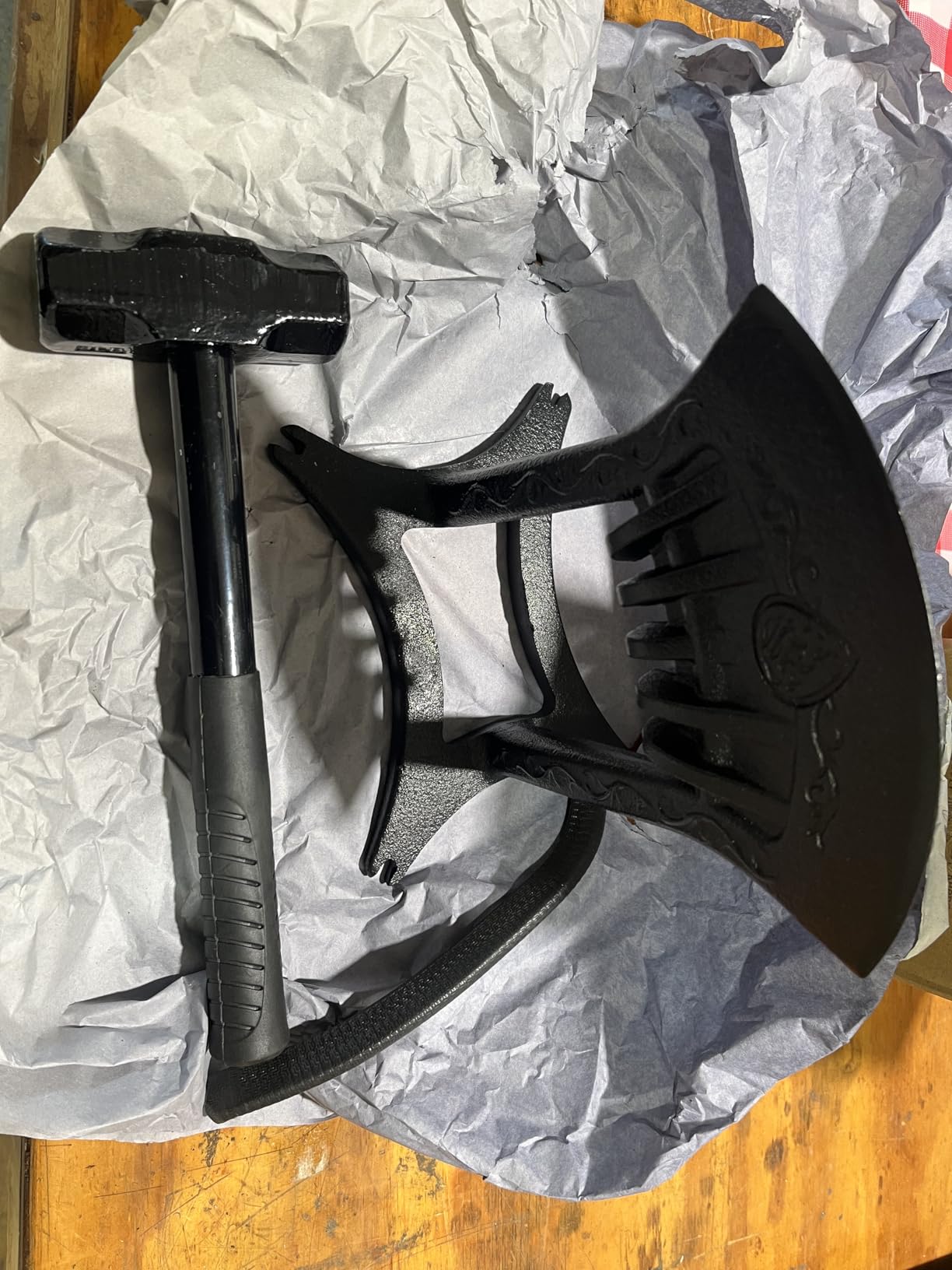 Cast Iron Kindling Splitter with 3Lbs Sledge Hammer, Medium-Sized customer photo 2