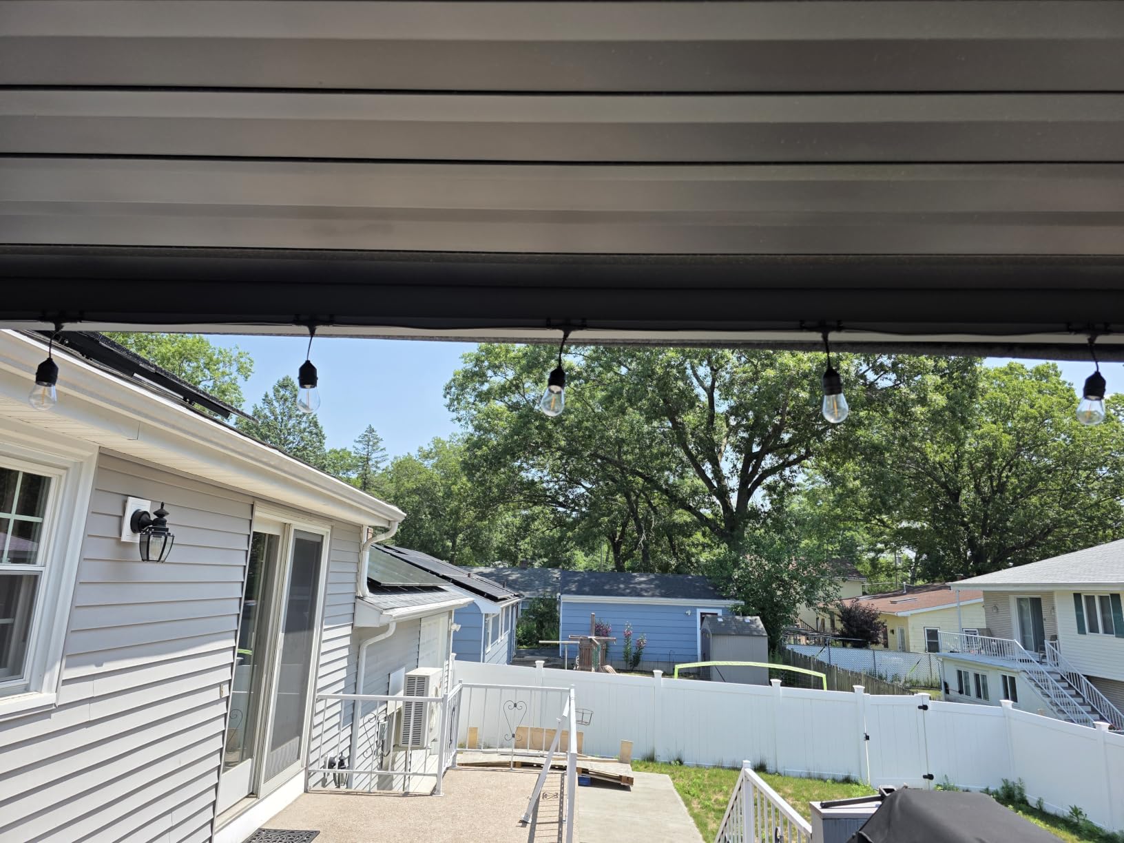 MIRADOR 80S 10'x12' Louvered Pergola with 10FT Shade Screen for Outdoor Deck Lawn Garden Backyard Patio Porch,Charcoal customer photo 2