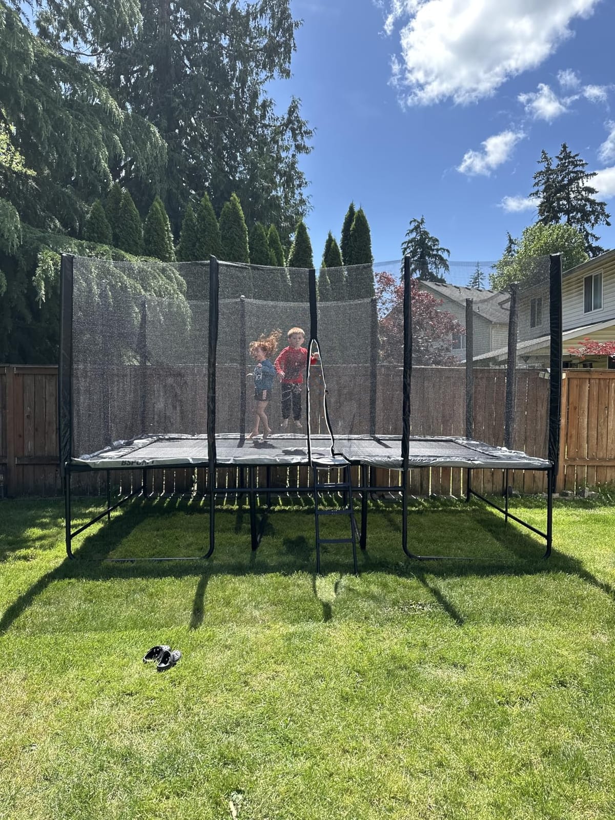 Ultra Rectangle Trampoline 8X14FT 2200LBS Weight Capacity Outdoor Square Gymnastics Heavy-Duty Trampolines with Full-Wrap Net Enclosure for Kids Adults customer photo 2
