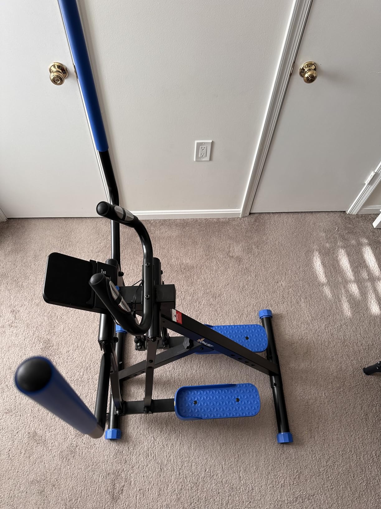 OWLSKY Air Walk Elliptical Exercise Machine for Home Gym - Full-Body Cardio Cross Trainer Glide Exercise with LCD Monitor, Device Holder, Low-Impact Workout, Full Body Fitness Equipment 400LBS customer photo 1