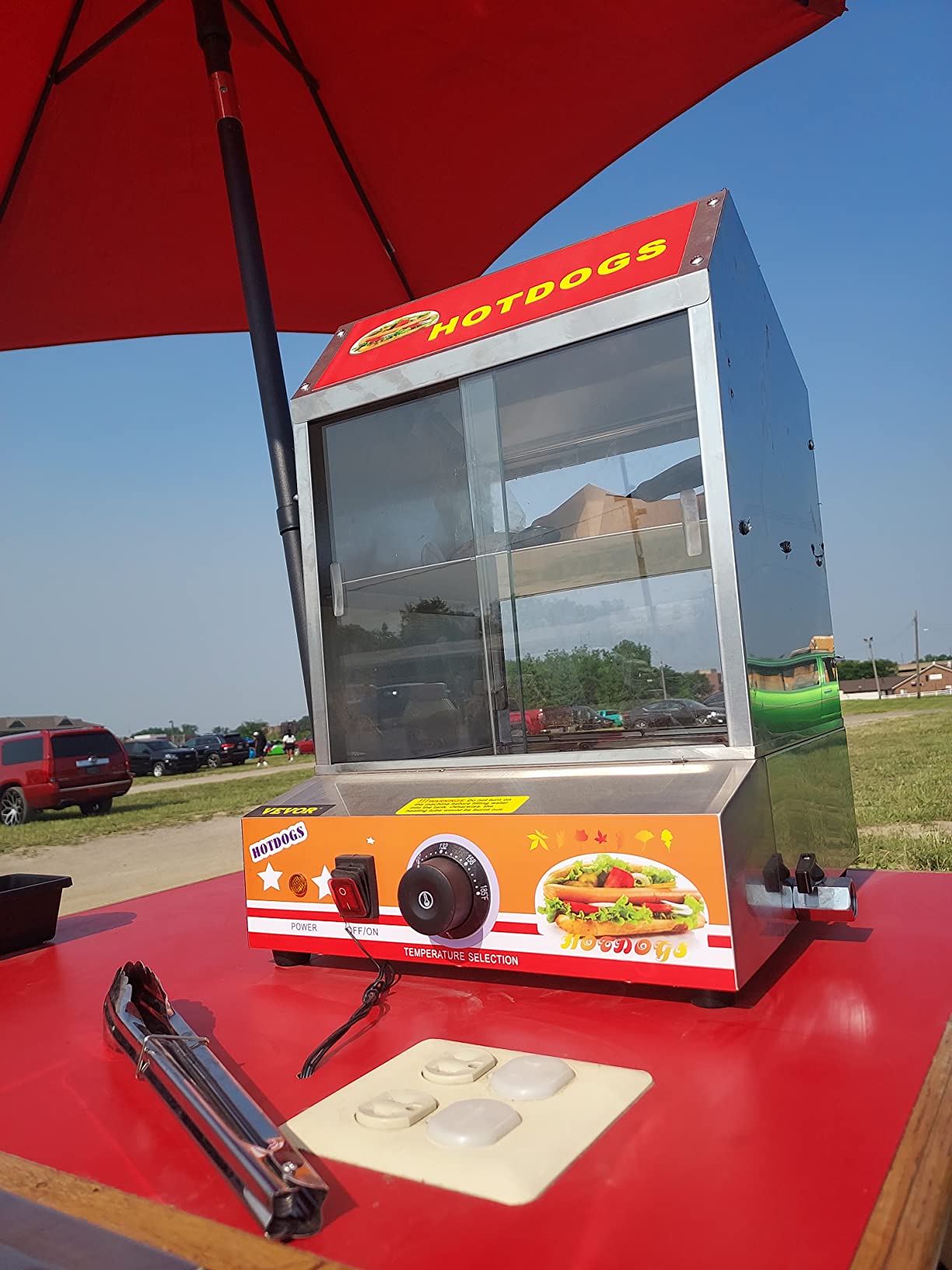VEVOR 3-Tier Commercial Food Warmer Display, 800W Food Display Warmer with LED Light, Adjustable Shelf and Stainless Steel Frame, 86℉~185℉ Air Heating, 34L for Hamburger, Pizza, Bread, Fried Chicken customer photo 2