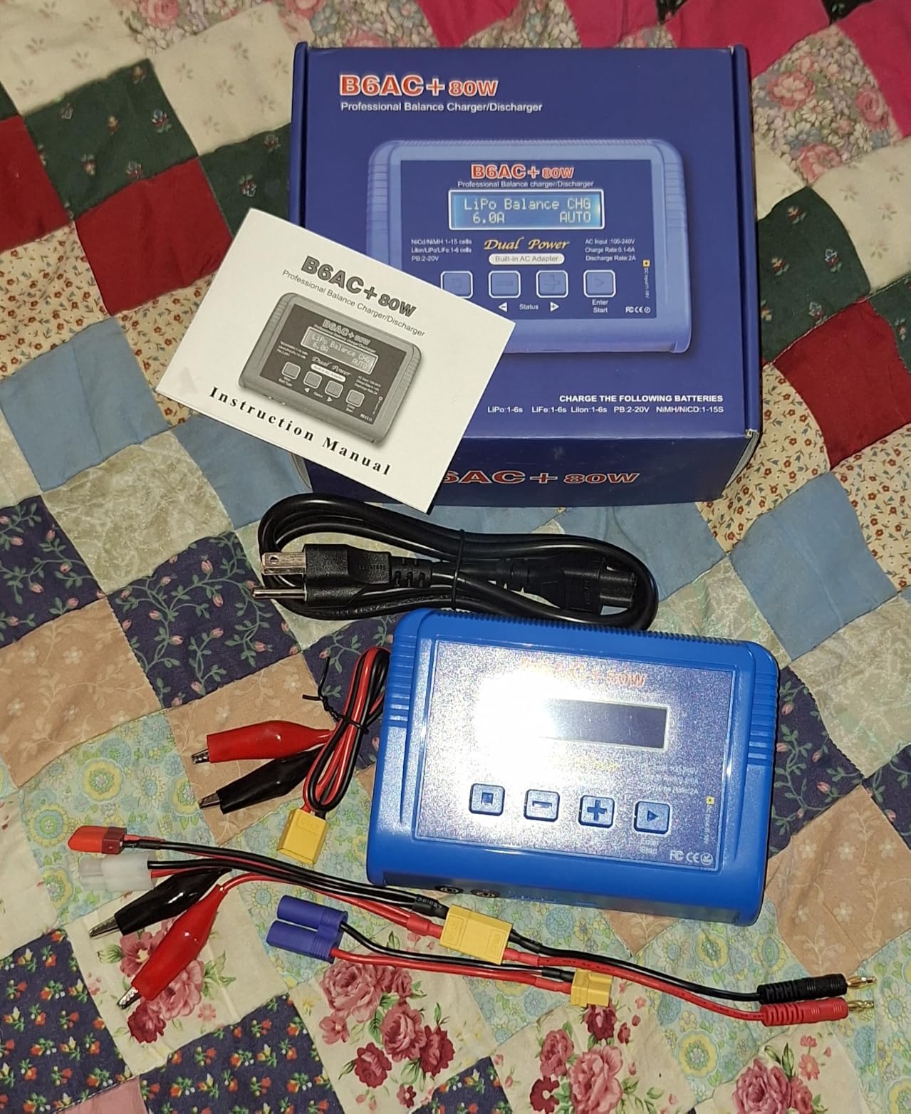 LiPo Charger 80W 6A Fast Balance Battery Chargers for RC Car Boat Drone | Smart Digital Battery Pack Charger Discharger for 1S-6S LiPo LiFe Li-ion 1-15S NiCD NiMH 2-20V PB Smart Battery Batteries customer photo 1