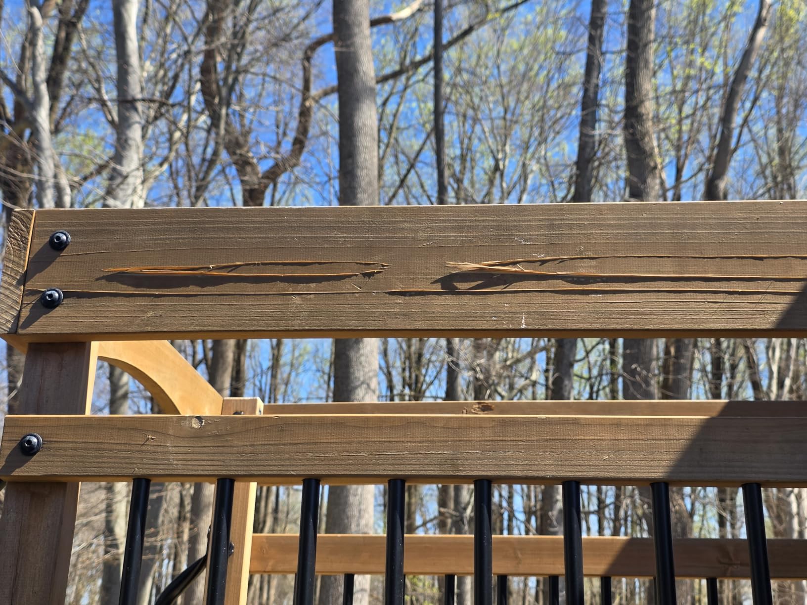 Backyard Discovery Dover Bay Spruce Wood Swing Set with Wave Slide, Clubhouse, Monkey Bars, Rock Wall, Belt Swings, Step Ladder, Toy Telescope, Chalkboard, Outdoor Playset customer photo 1