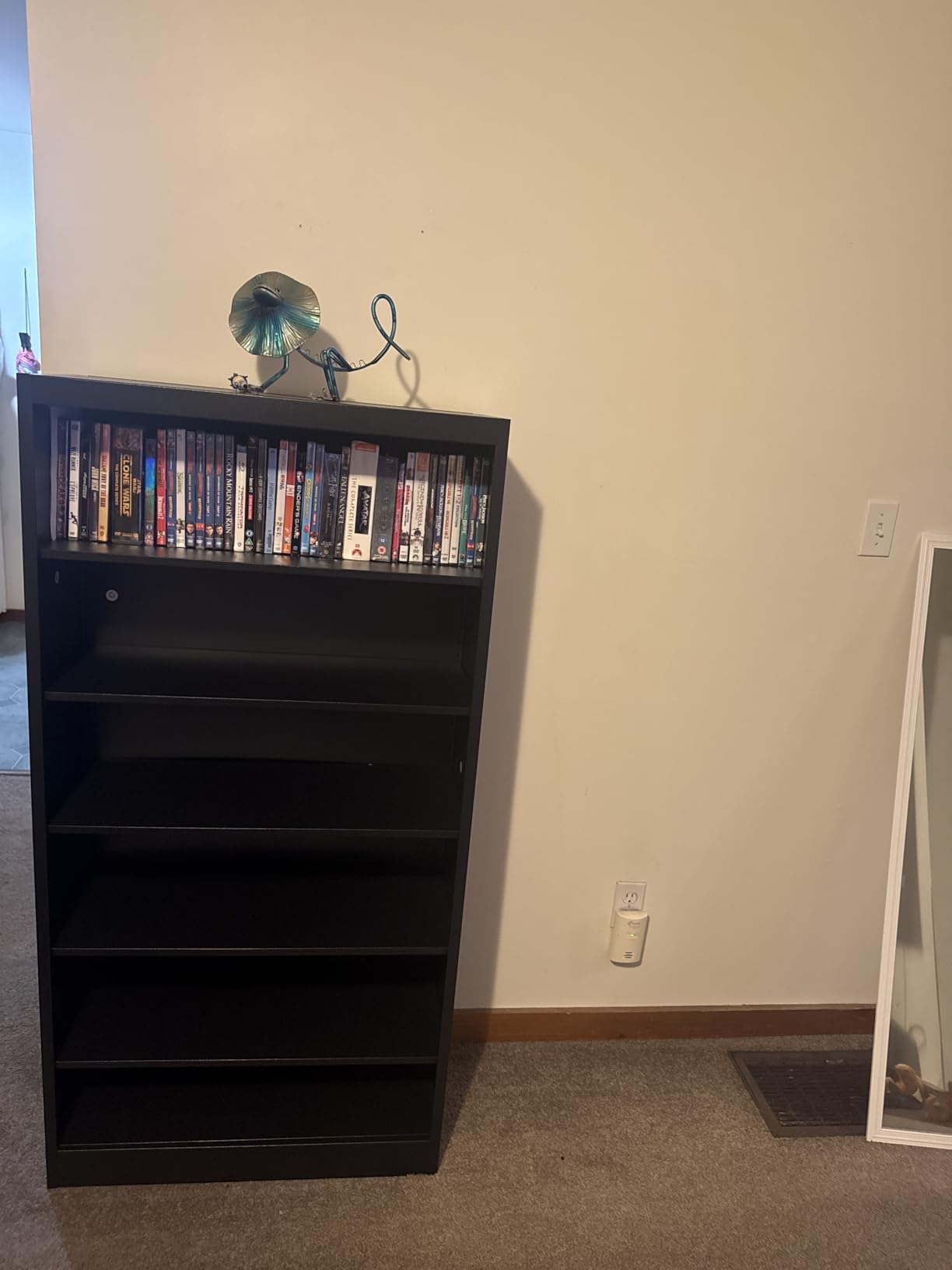 Metal DVD Storage Cabinet, 7 Tier Tall Media Shelf with Adjustable Shelves customer photo 1