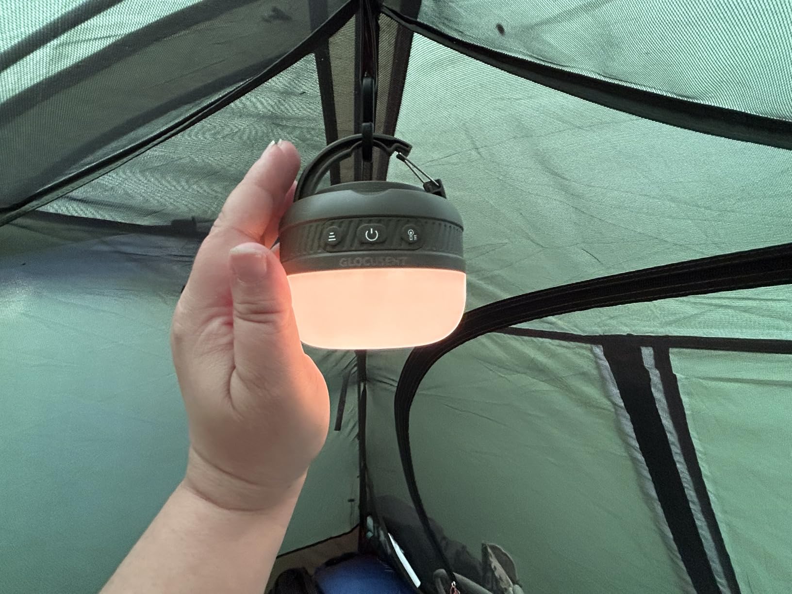 Glocusent 400H Camping Lantern, 5000mAh Rechargeable Lantern, Solar Pocket customer photo 1