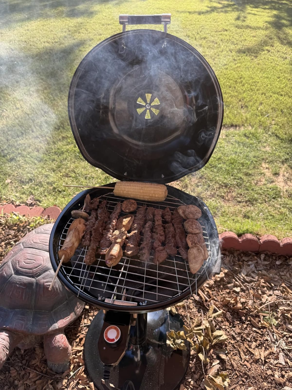 Electric Grill Outdoor, CUSIMAX Electric BBQ Grill, Portable BBQ with Lid customer photo 2