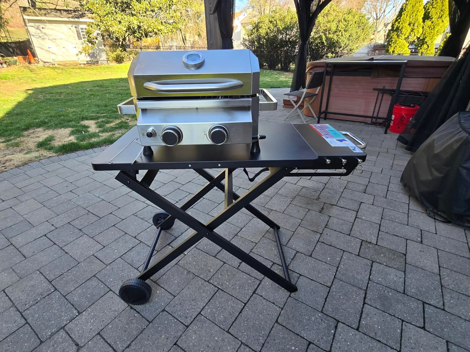 COWSAR 2-Burner Propane BBQ Grill 16000 BTU Stainless Steel Gas Grill customer photo 2