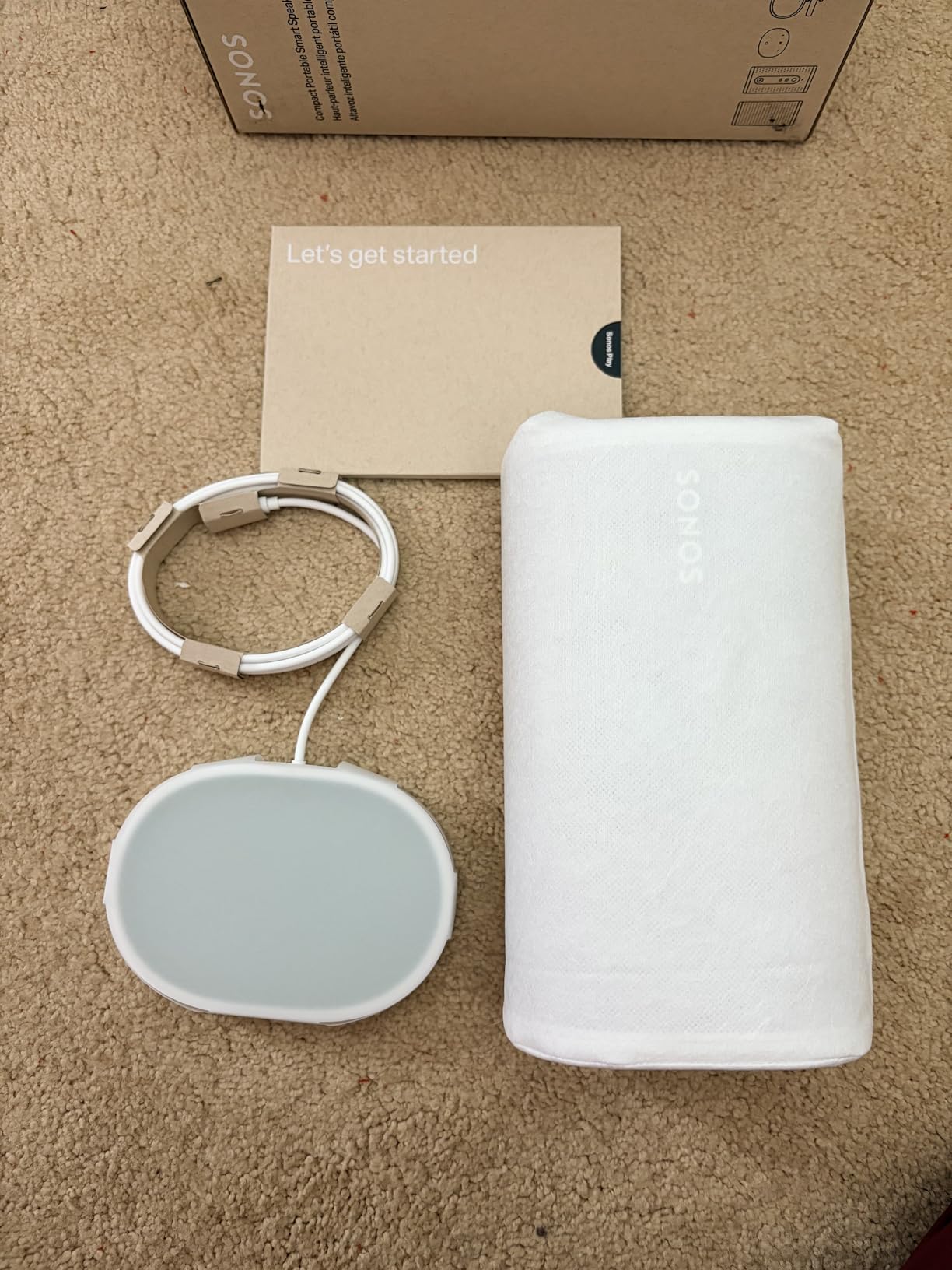 Sonos Play Portable WiFi and Bluetooth Speaker - White customer photo 1