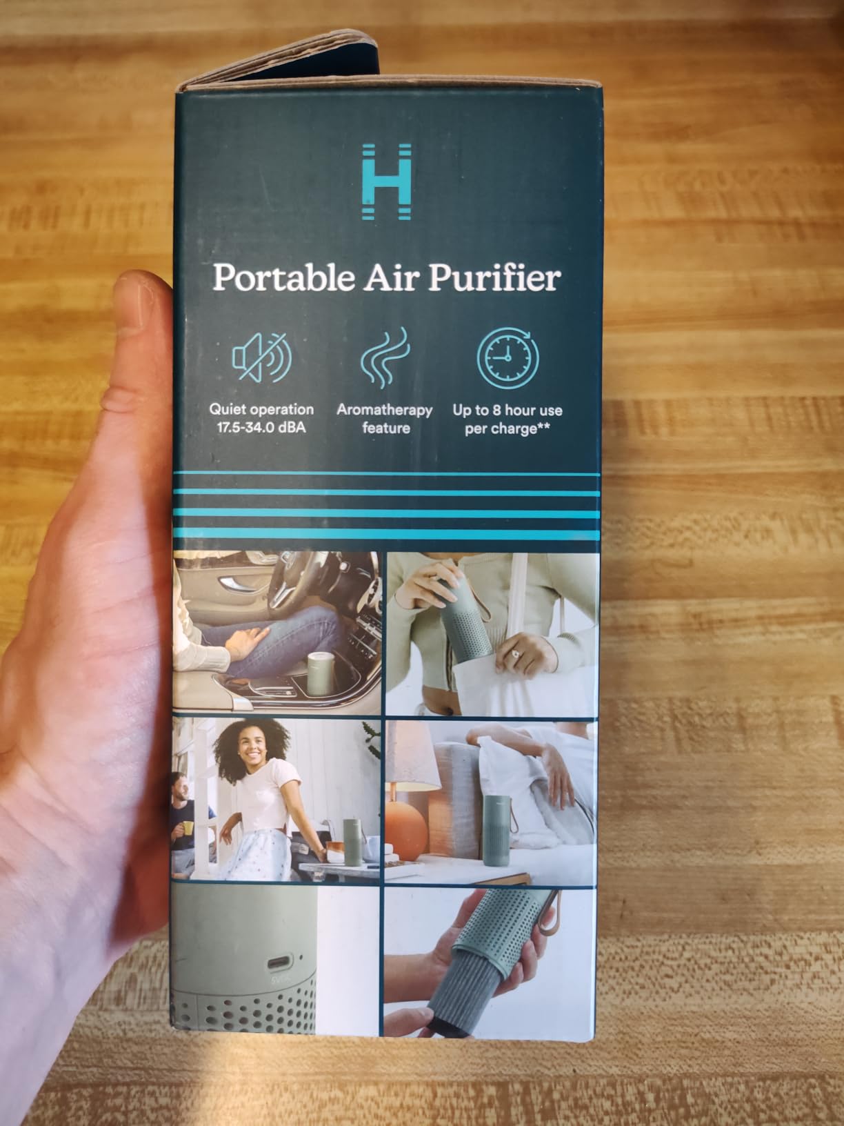 Homedics Personal Air Purifier with HEPA-Type Filter & Activated Carbon | USB Rechargeable Small Air Purifier for Bedroom, Home, Office, Car, Travel & Dorm, 3 Fan Speeds, Sage Green customer photo 1