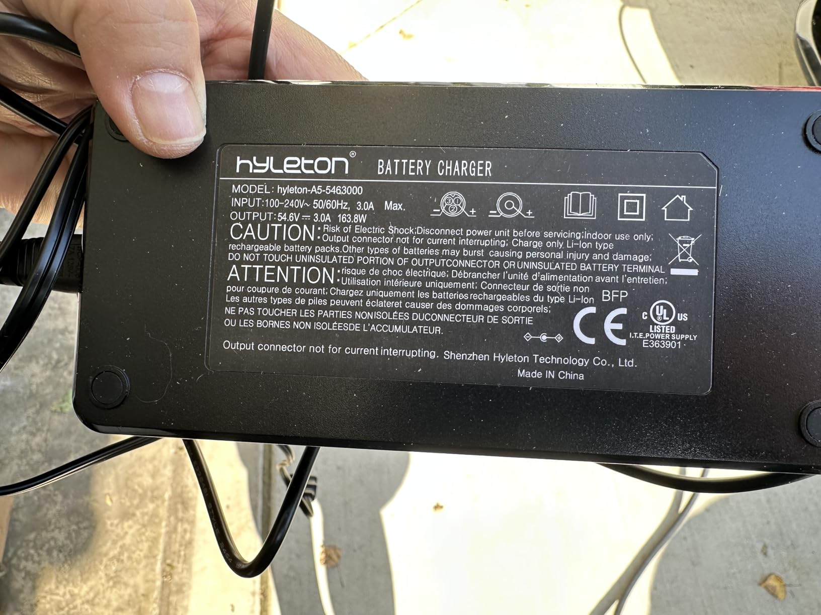 UL Certified 54.6V 3A Faster ebike Charger for 48V Lithium Batteries - with Auto Shutoff, Intelligent Temperature Control, V0 Fireproof Case, Compatible with TST, ESKUTE Electric Bikes customer photo 1