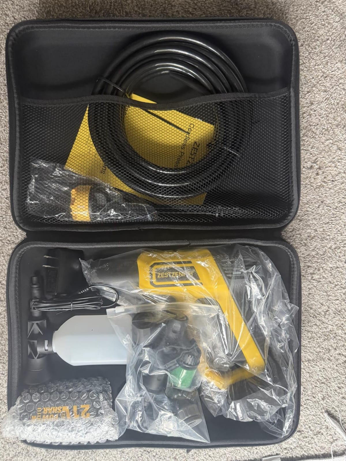 Cordless Pressure Washer Battery Powered, Handheld Cordless Power Washer | 1520 PSI, 3.4 GPM, 6-in-1 Nozzle, 21V Battery & Charger, Foam Pot, 23FT Hose customer photo 2