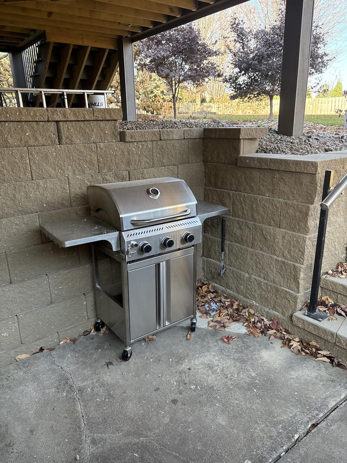 3-Burner Propane Gas Grill with Side Burner, 34,000 BTU Stainless Steel BBQ Grill – Heavy-Duty Porcelain-Enameled Grates for Patio and Outdoor Cooking customer photo 1