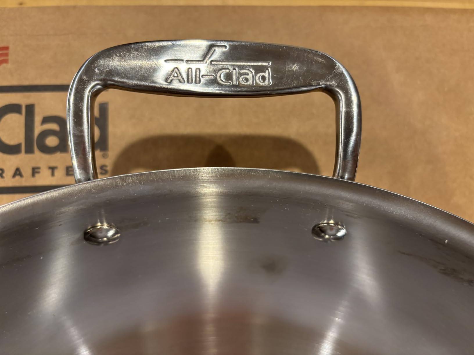 All-Clad D3 Stainless Steel 14 inch Paella Pan - Made in the USA - The Original Bonded Professional Cookware - Oven Safe & Induction Compatible customer photo 1