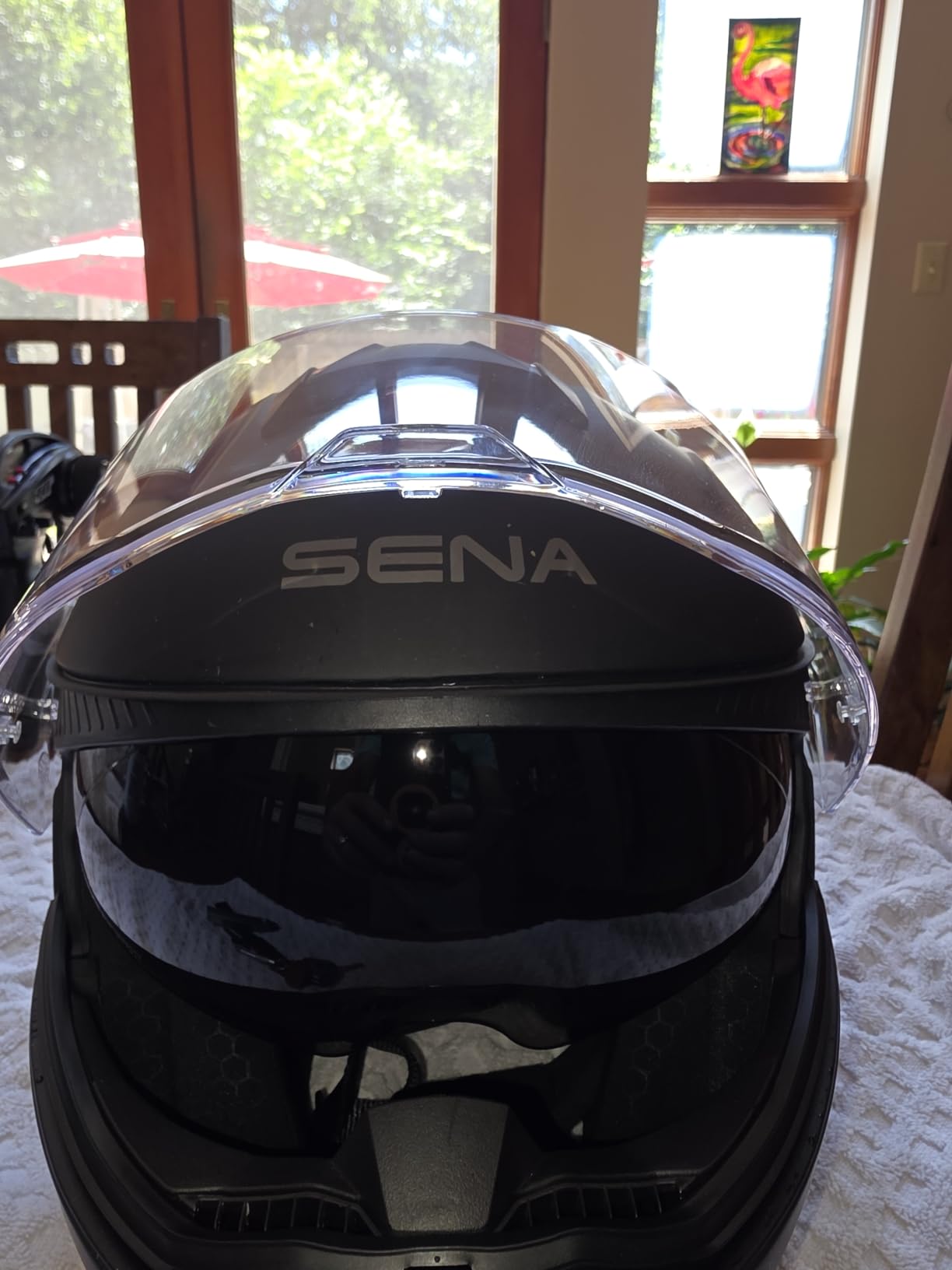 Sena Specter Modular Smart Communication Motorcycle Helmet (Matte Black, M) | Mesh Intercom, 2nd Gen SOUND by Harman Kardon, DuPont Kevlar Shell customer photo 1
