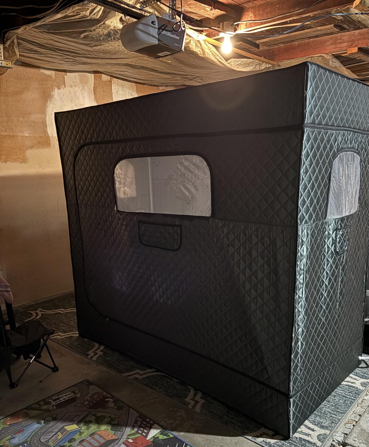 Albott 4-6 Person 8.2 FT Outdoor Sauna Tent with Wood Burning Stove | Portable Camping Sauna with 3-Layer Thermal Oxford Fabric, Open-View Windows, Ground Nails & Wind Ropes for Outdoor Use customer photo 1