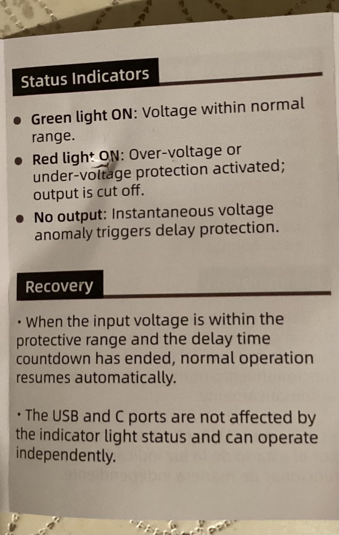 Surge Protector Power Strip Voltage Protection with USB Type-C, 80V-140V Power Surge Protectors for Refrigerator, TV, Computer | LED Display Voltage Monitoring Fireproof UL94V-1 customer photo 1