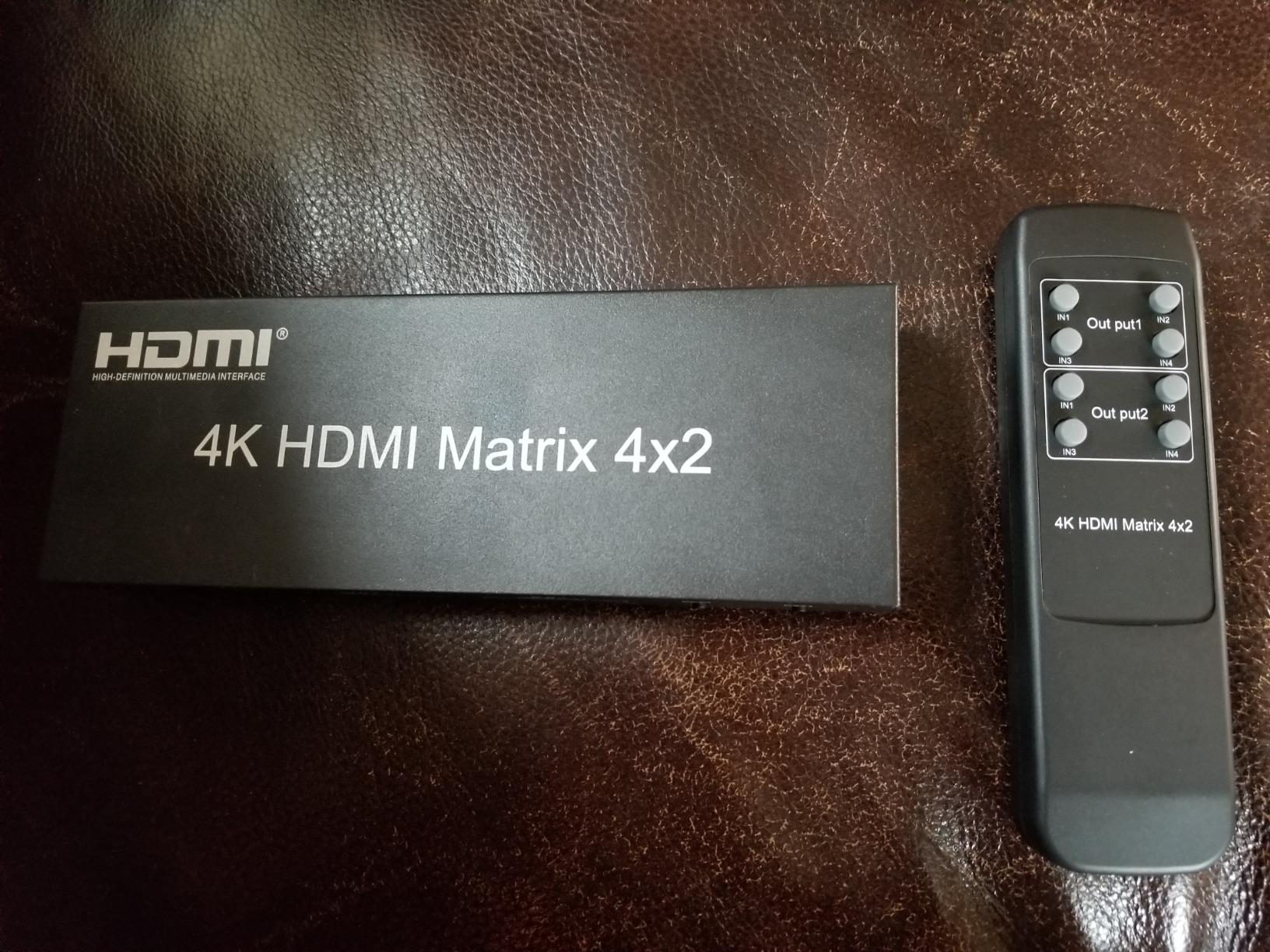 8K 4x2 HDMI Matrix Switch, HDMI 2.1 Audio Extractor EDID, ARC Dolby Atmos | Supports 4K@120Hz, HDR10+, Dolby Vision, HDCP2.3, Optical SPDIF 5.1CH, L/R Audio Output, CEC for PS5, Xbox and Home Theater customer photo 1